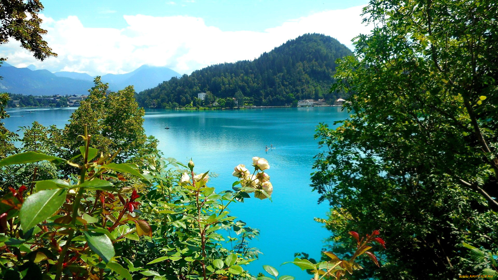 города, блед, , словения, озеро