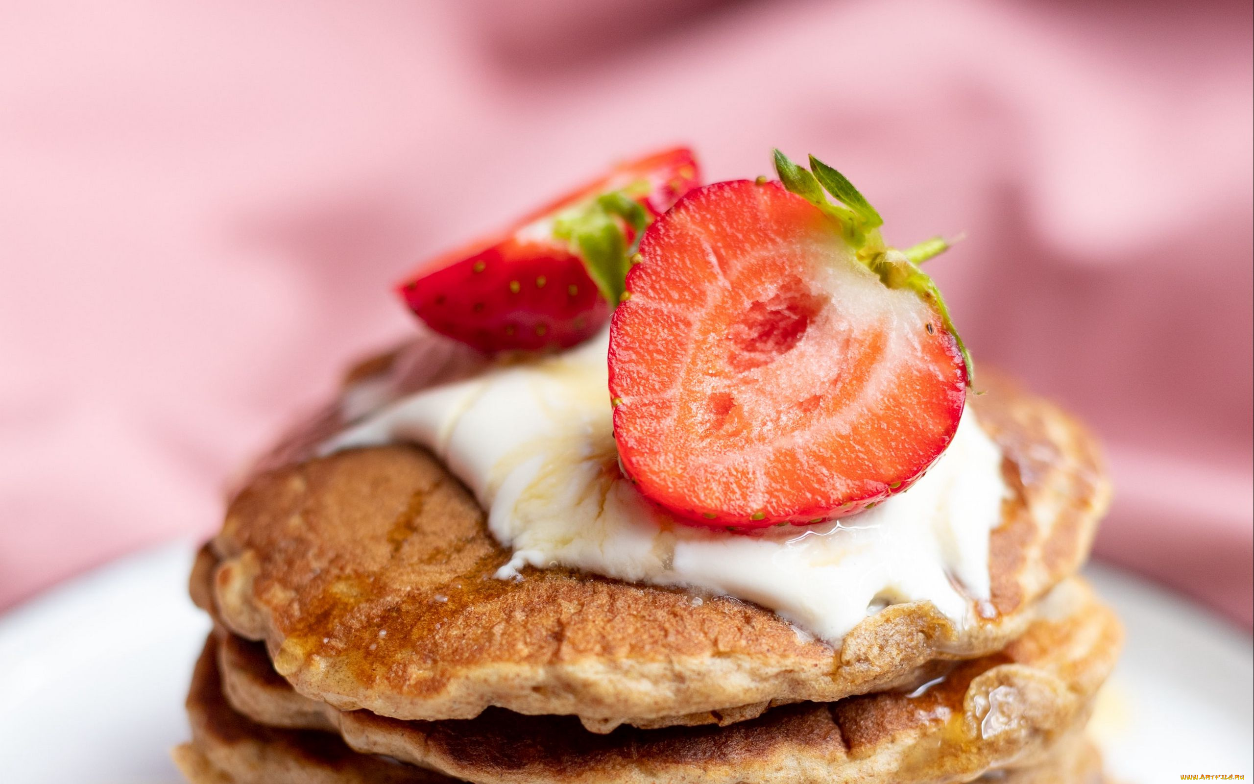 еда, блины, , оладьи, ягоды