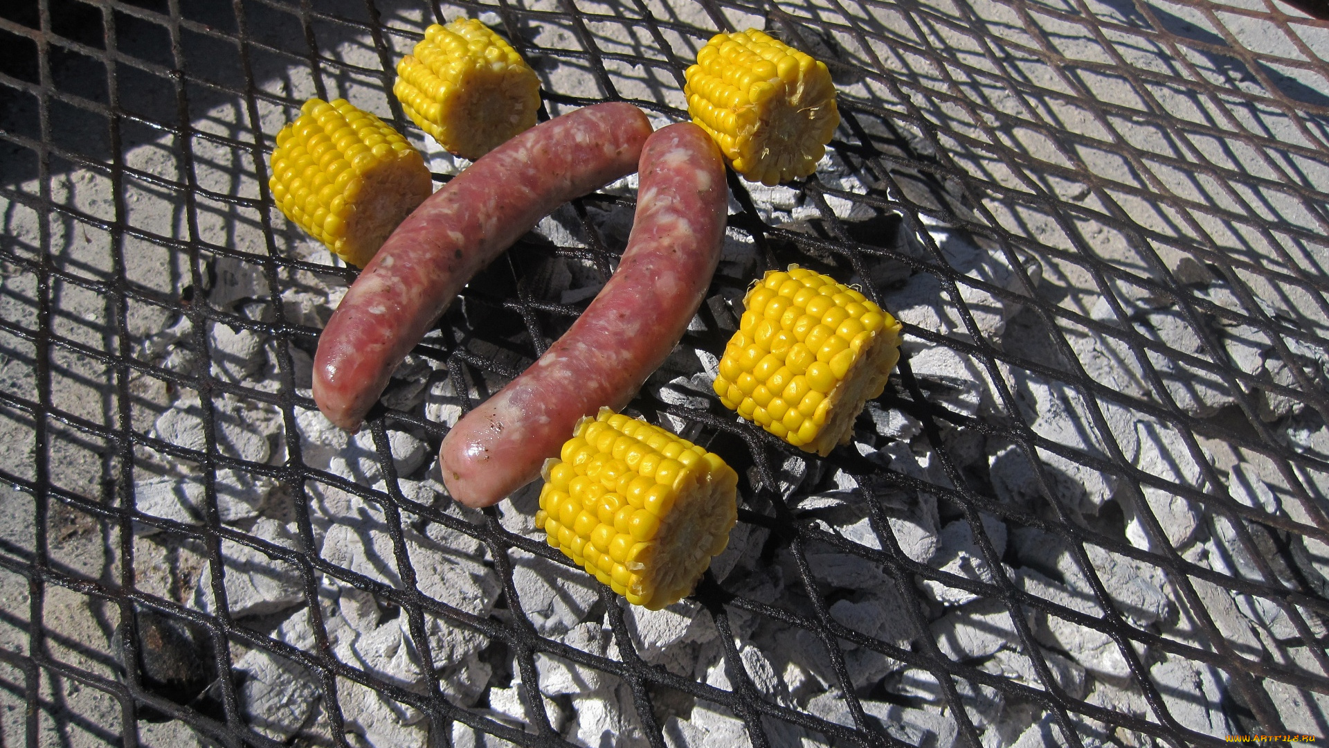 еда, шашлык, , барбекю, колбаска, кукуруза