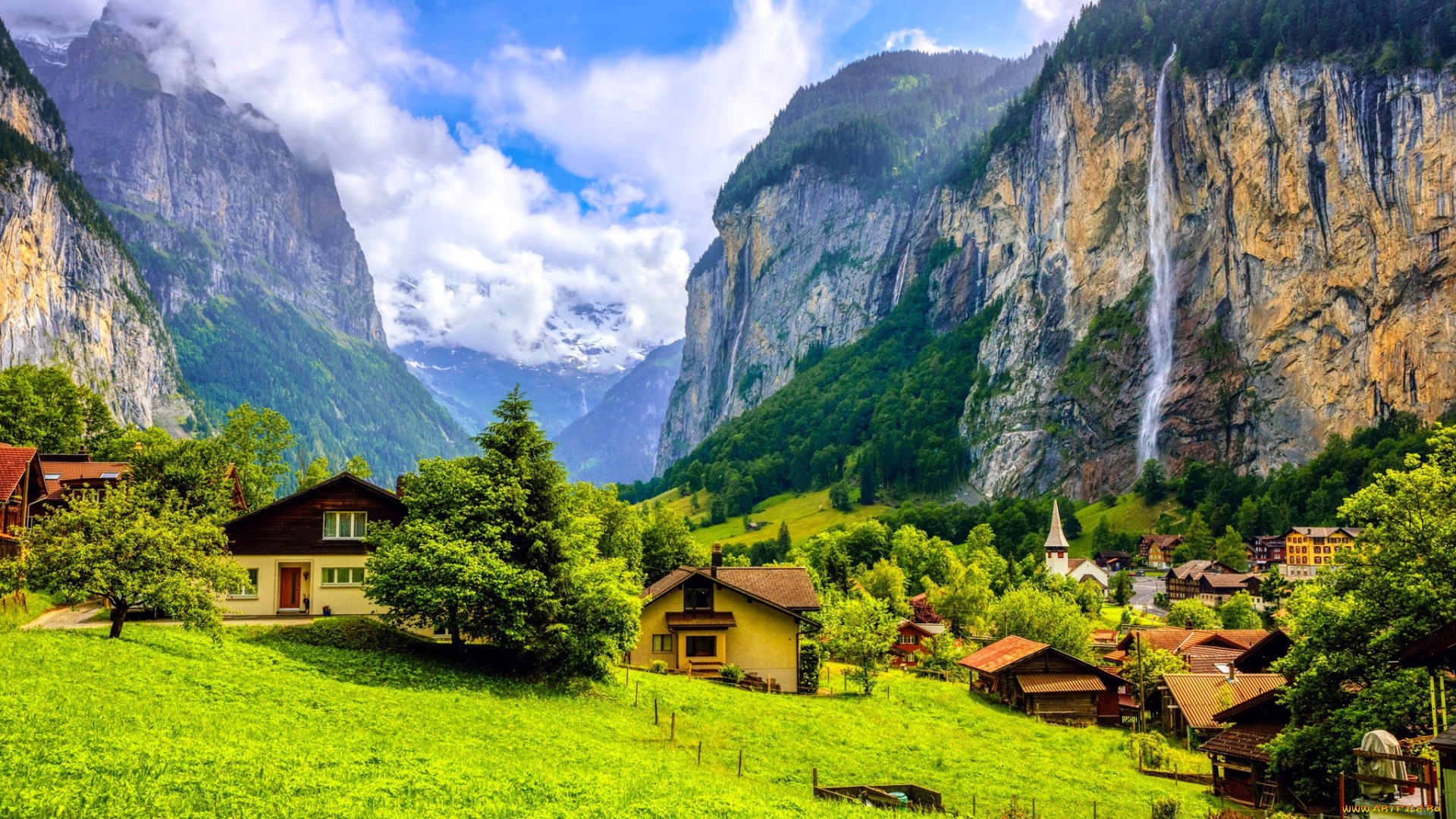 lauterbrunnen, switzerland, города, лаутербруннен, , швейцария