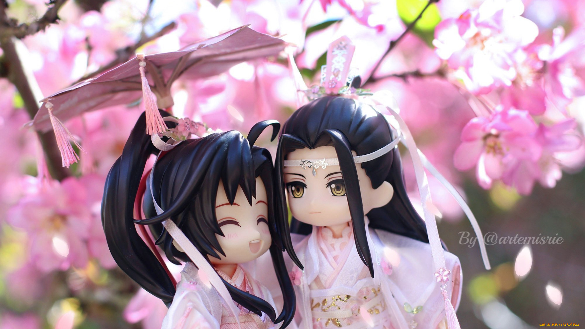 разное, игрушки, куклы, зонт, цветение