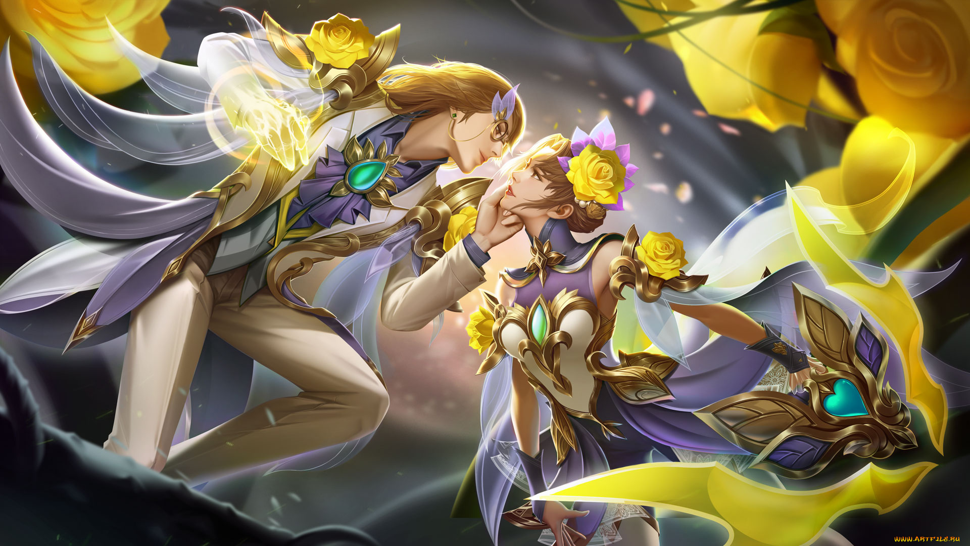 видео, игры, heroes, evolved, пара, розы