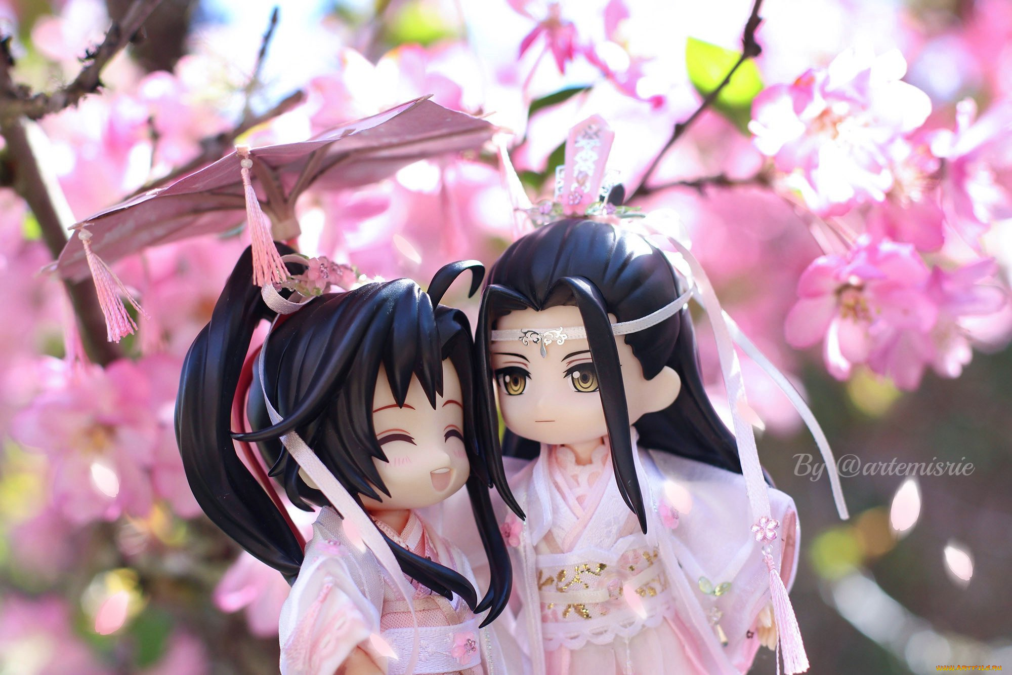 разное, игрушки, куклы, зонт, цветение