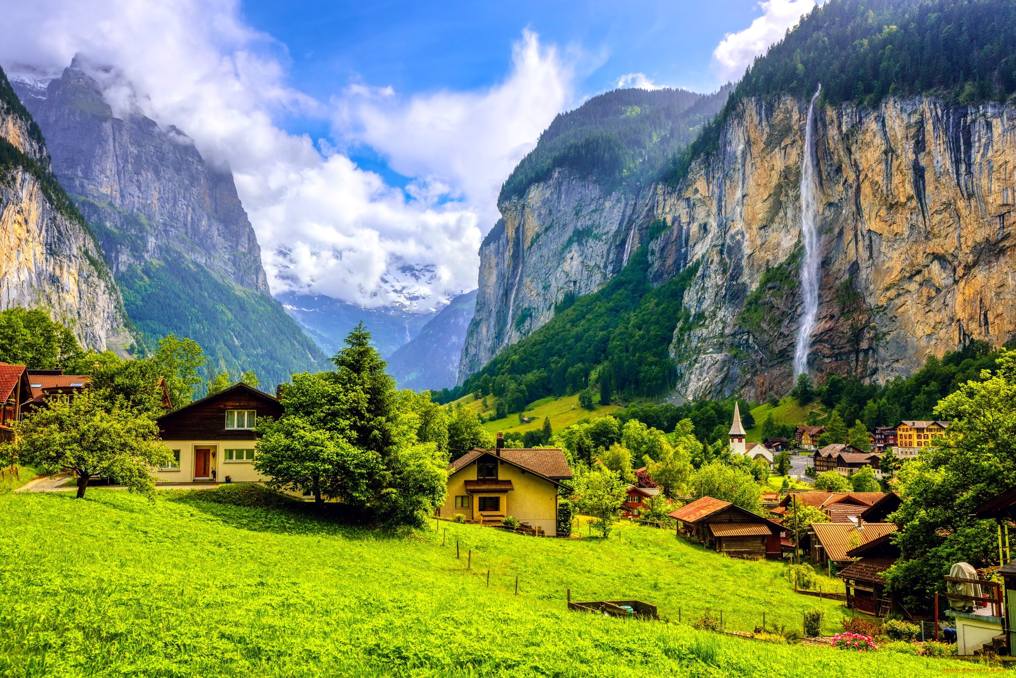 lauterbrunnen, switzerland, города, лаутербруннен, , швейцария