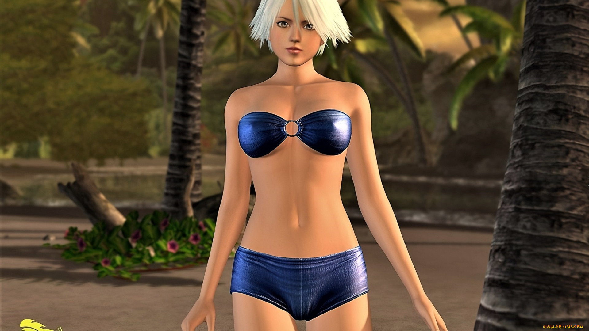 видео, игры, dead, or, alive, , xtreme, 2, девушка, купальник, сад