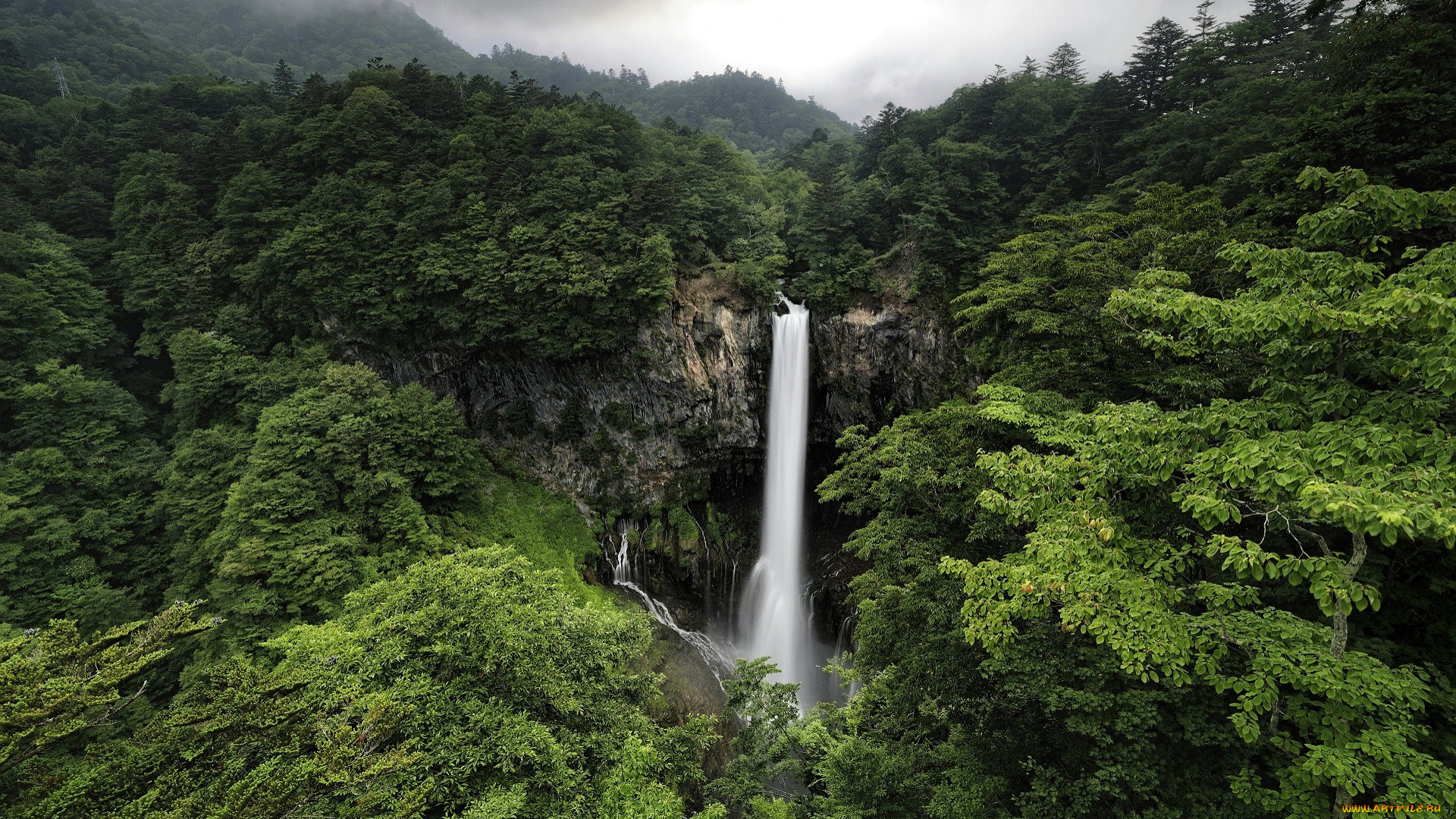 природа, водопады, водопад, скала, лес, джунгли, горы