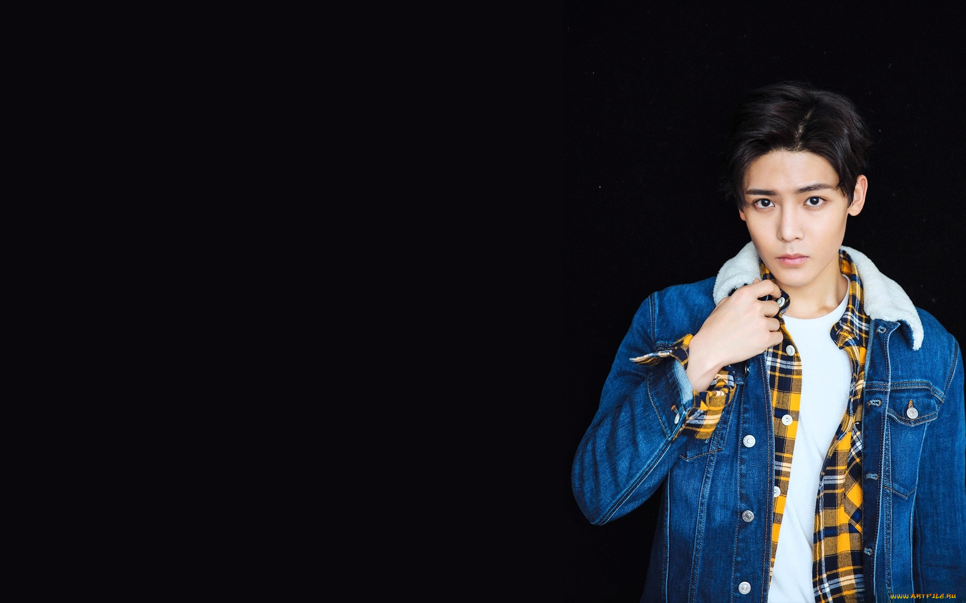 мужчины, hou, ming, hao, актер, куртка, рубашка, футболка