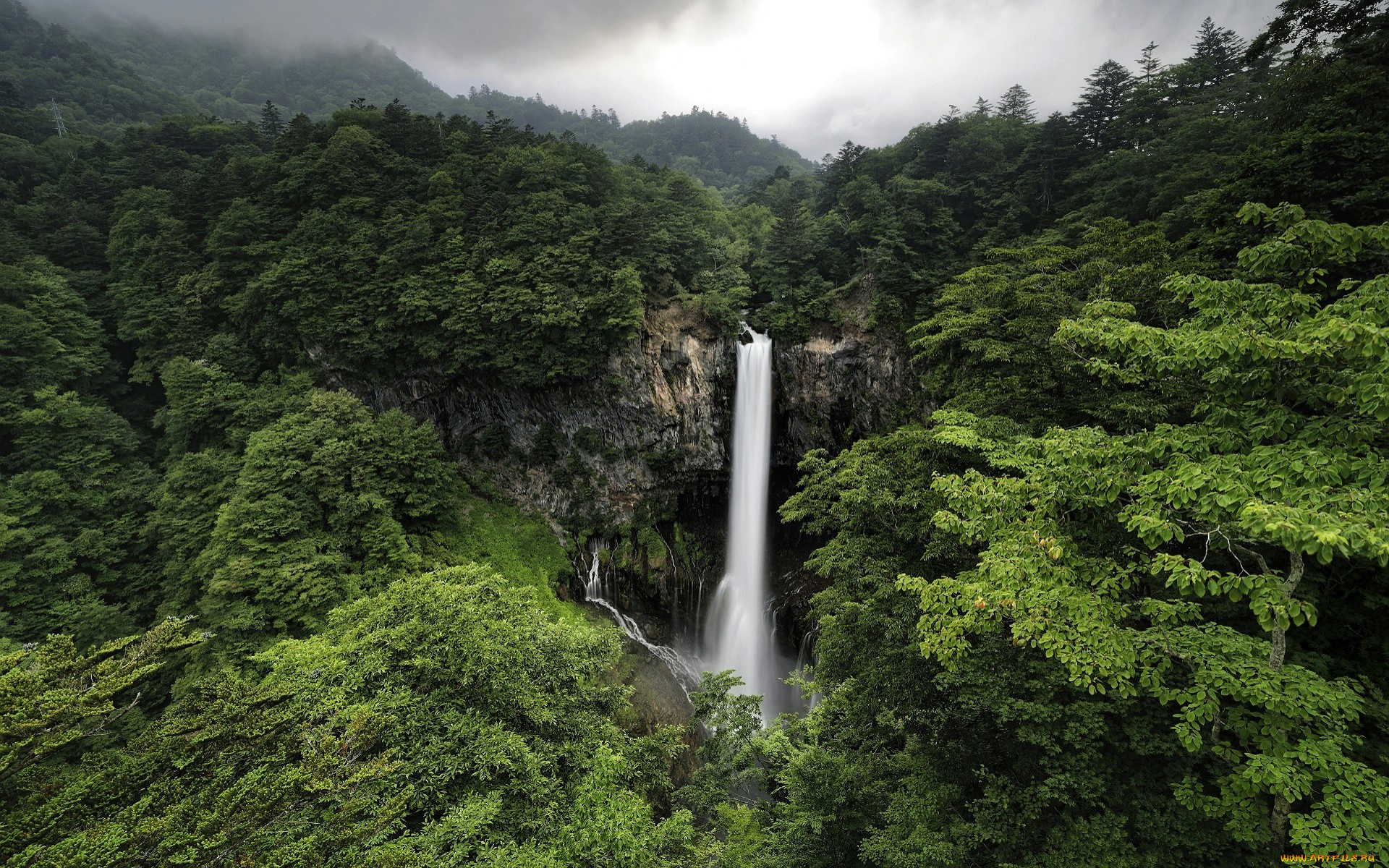 природа, водопады, водопад, скала, лес, джунгли, горы