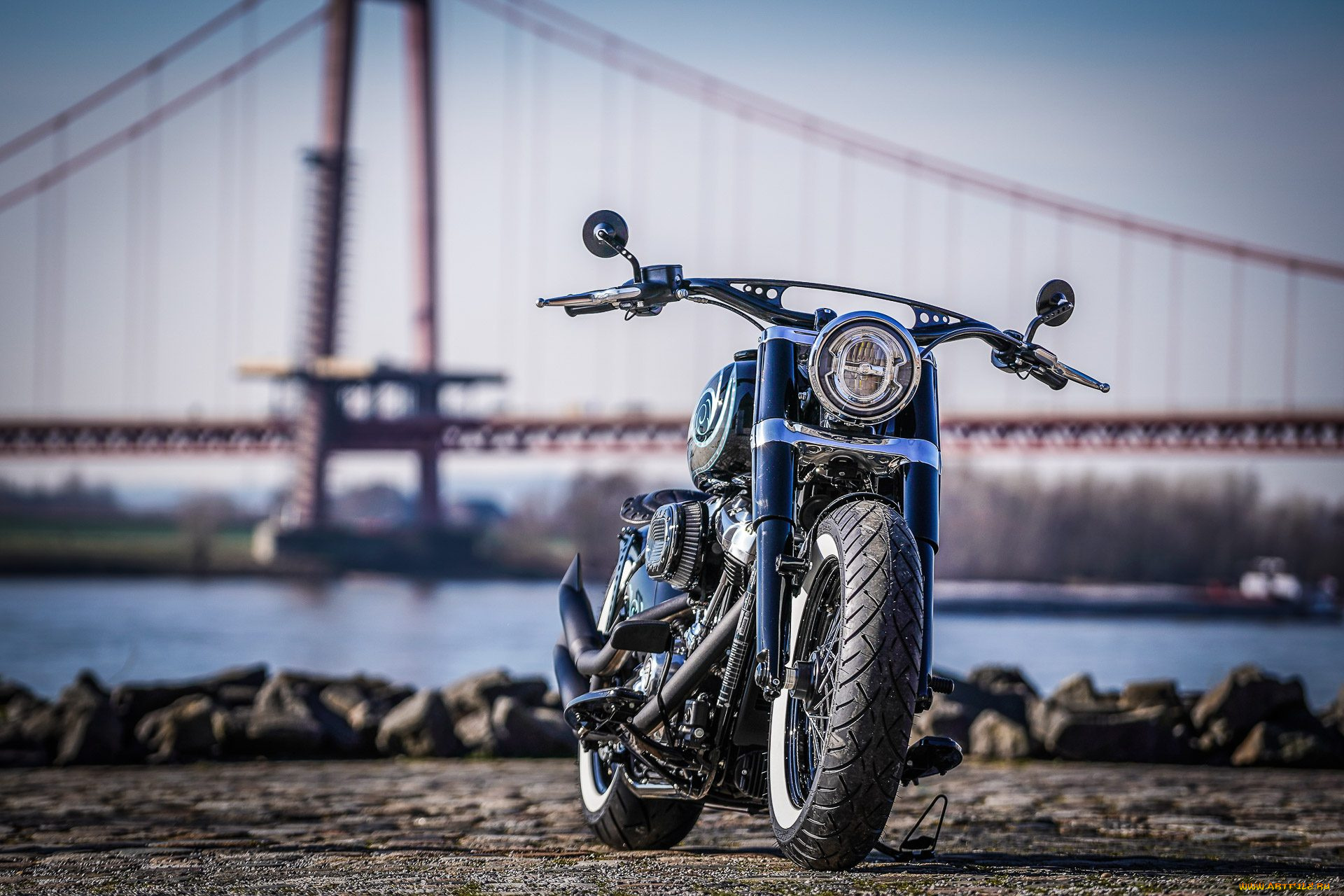 харлей, мотоциклы, harley-davidson, мотоцикл, байк, чёрный, thunderbike, customs