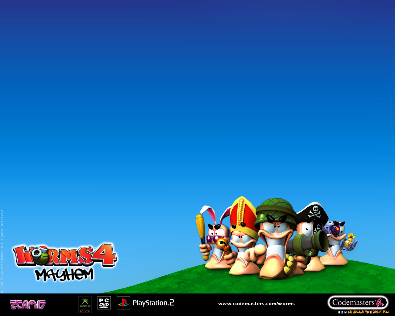 worms, mayhem, видео, игры