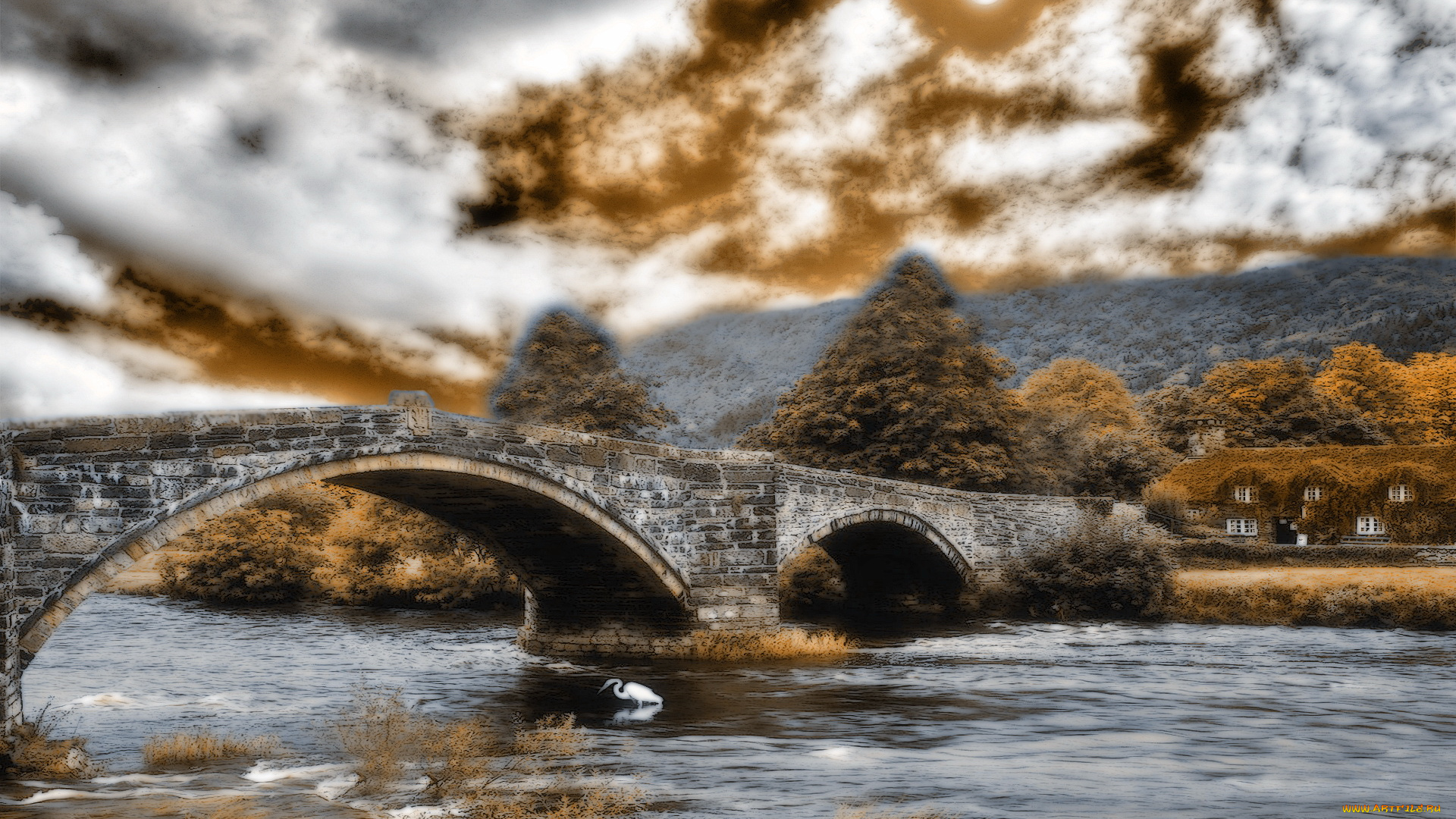 рисованные, природа