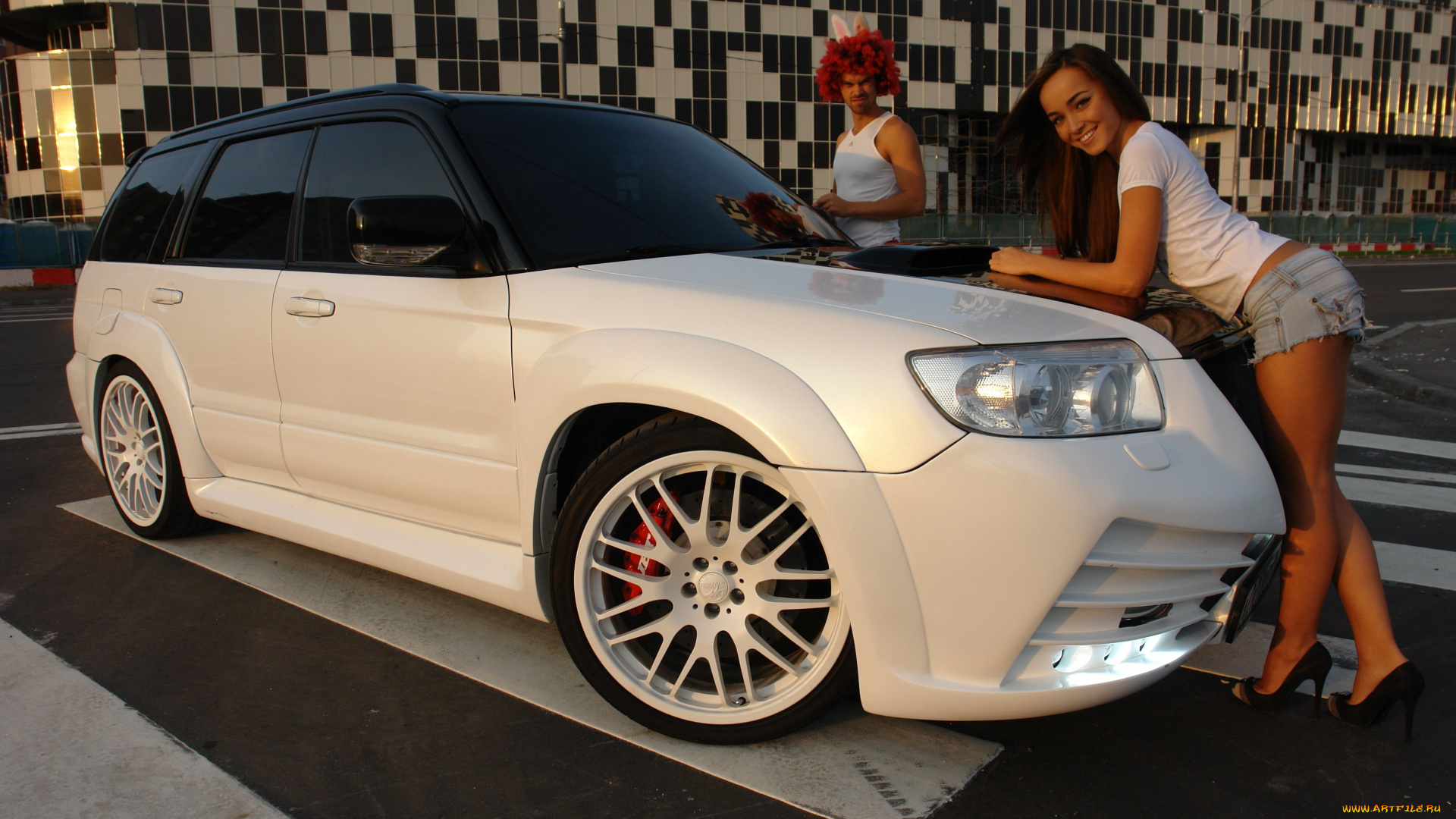 автомобили, авто, девушками, subaru