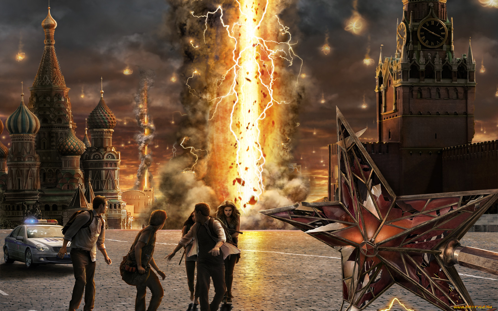 фантом, кино, фильмы, the, darkest, hour, звезда, машина, луч, разруха, пришельцы, люди, нападение, кремль