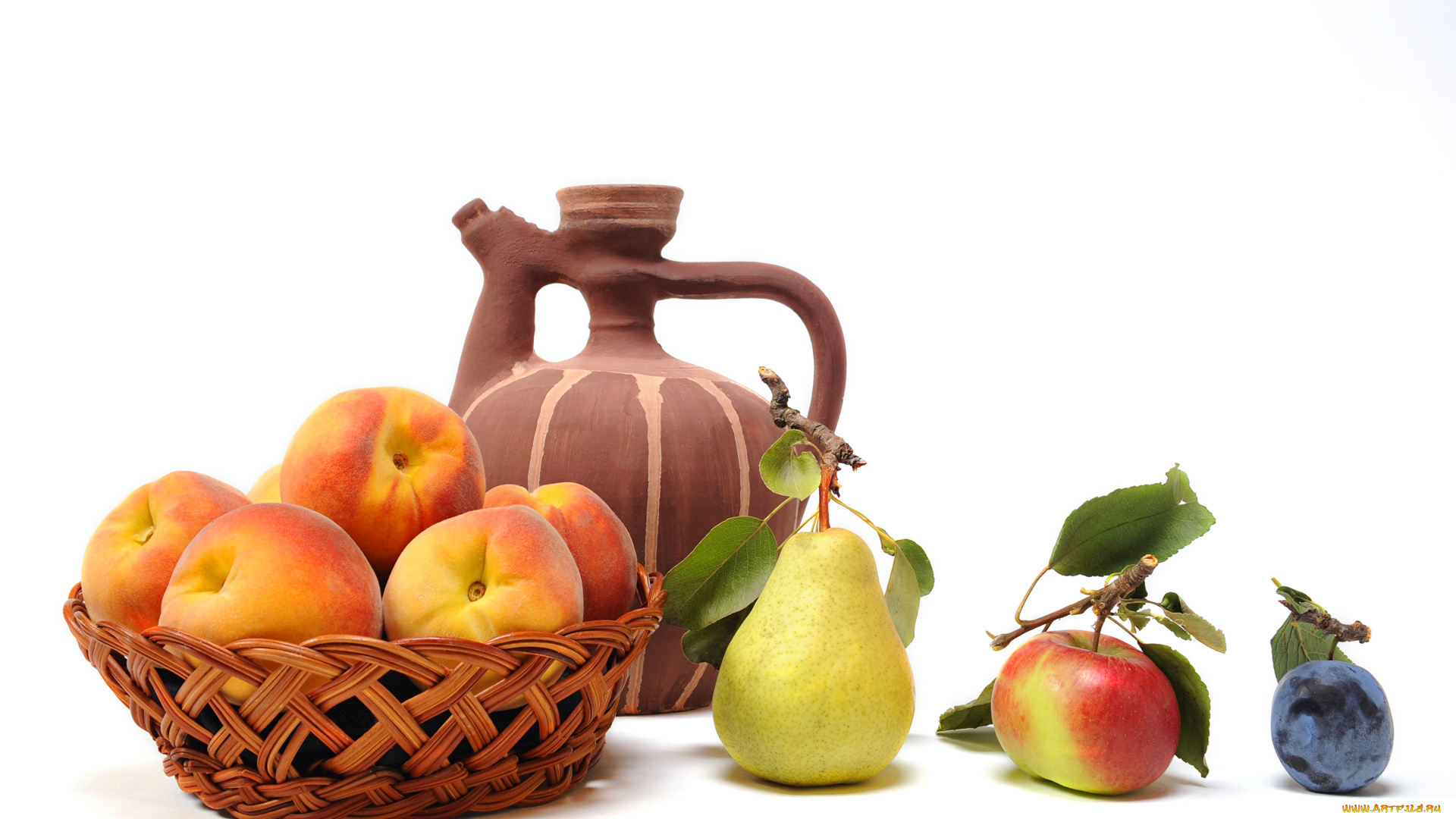 еда, фрукты, ягоды, персики, груши