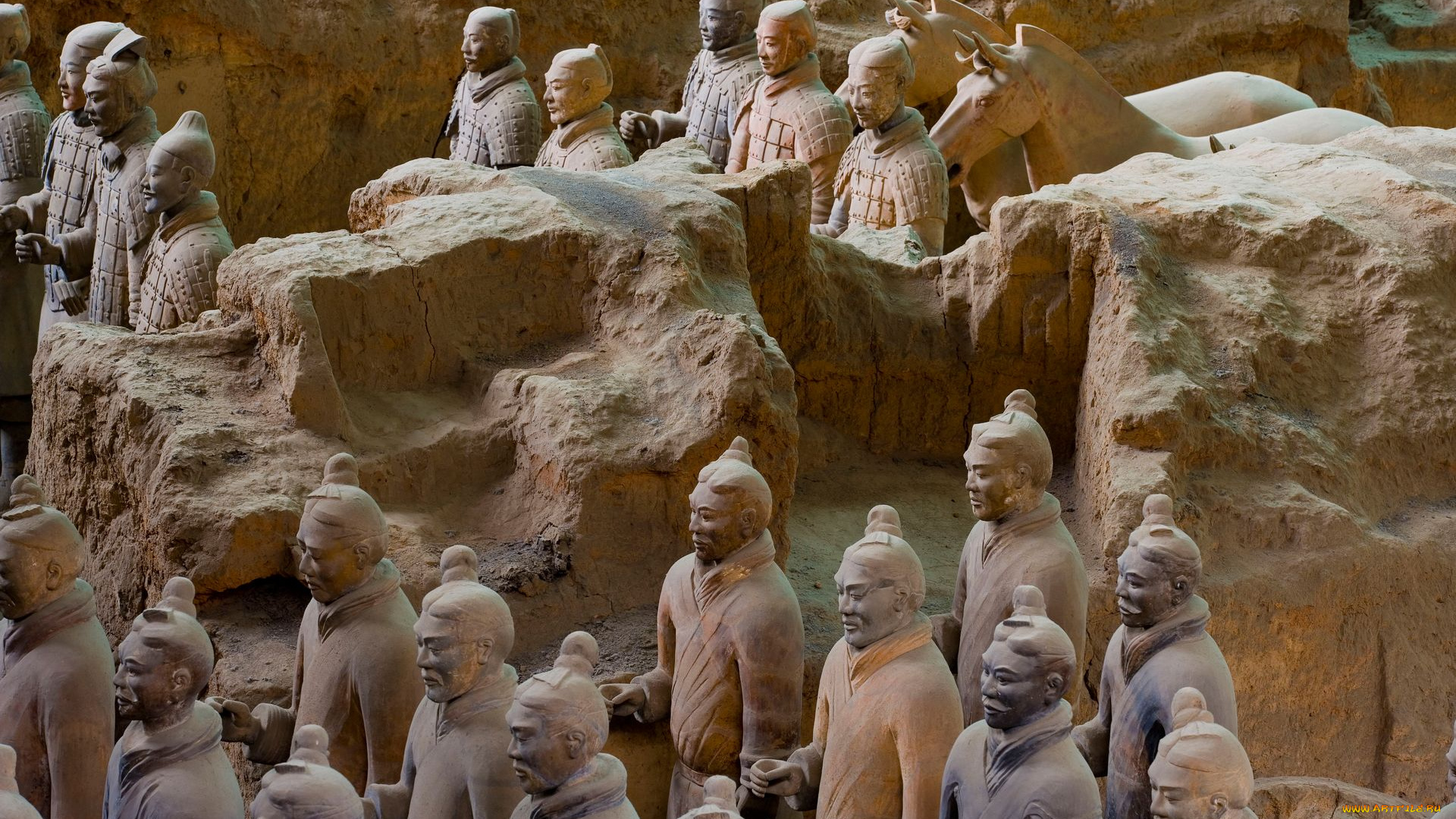 города, исторические, архитектурные, памятники, китайские, воины