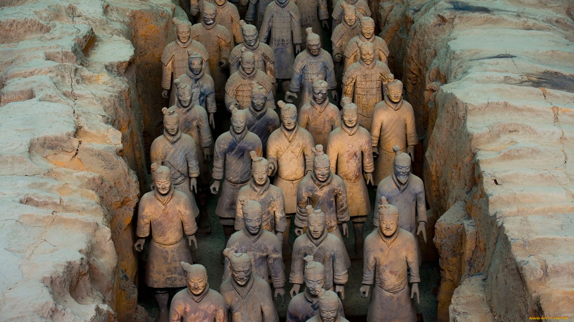 города, исторические, архитектурные, памятники, китайские, воины