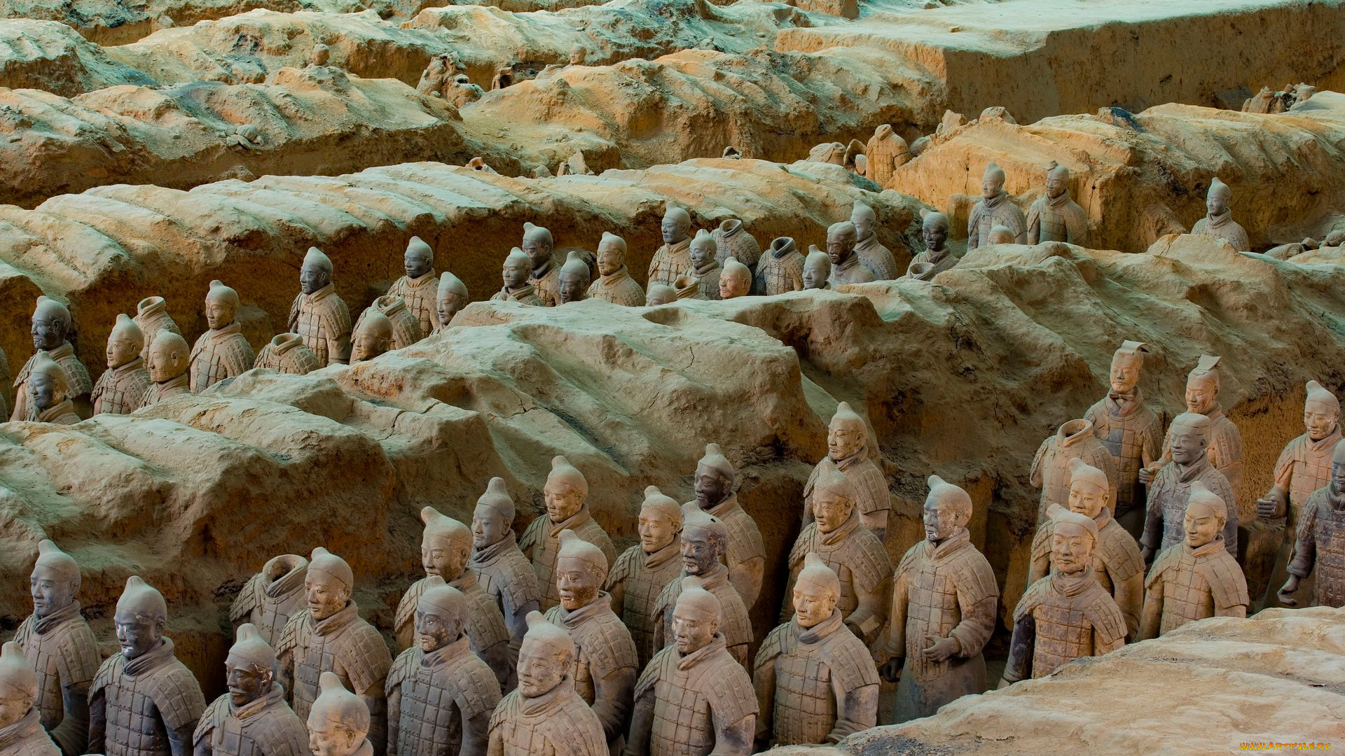 города, исторические, архитектурные, памятники, китайские, воины