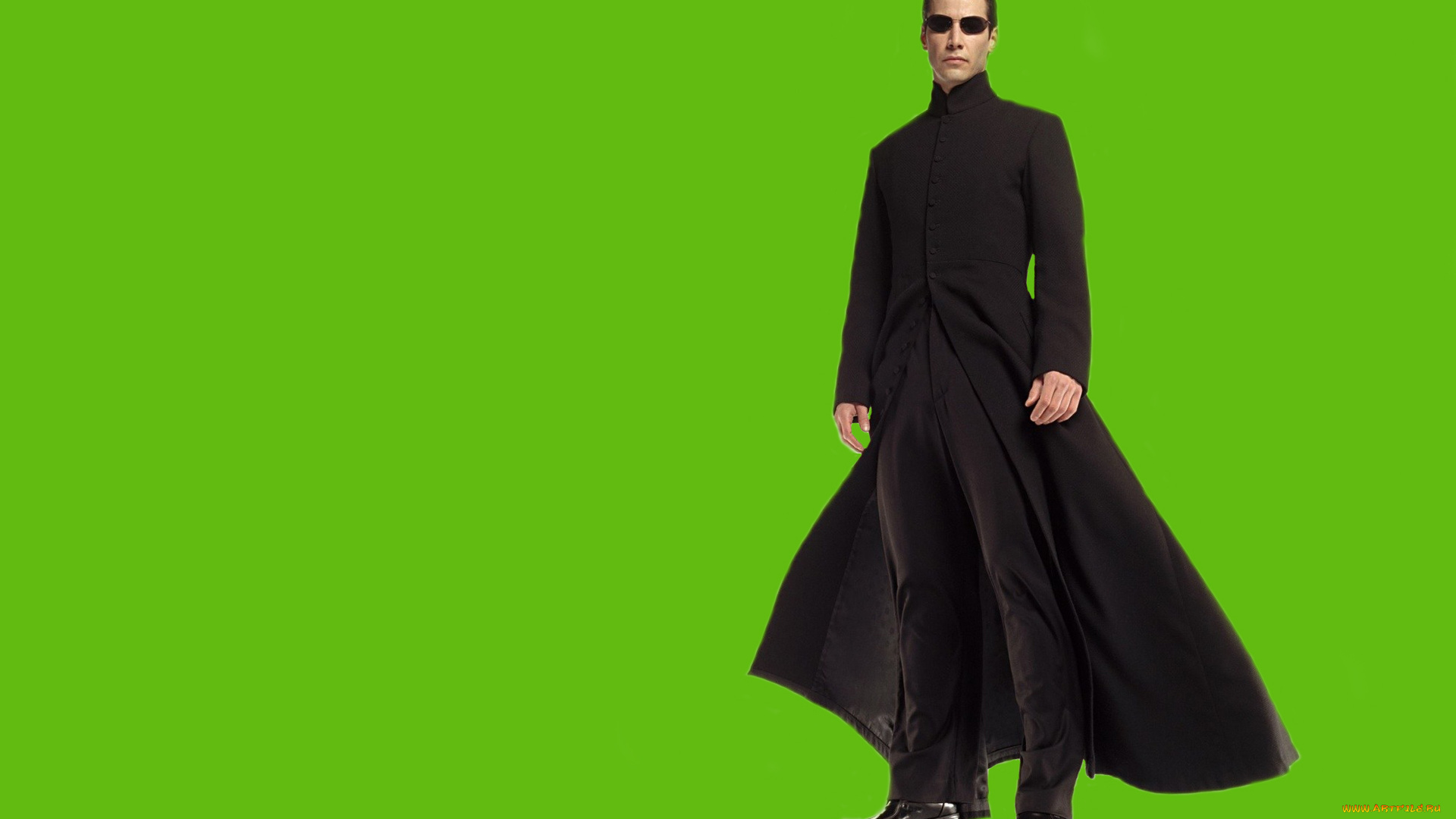 киану, ривз, мужчины, keanu, reeves, the, matrix, матрица, нео, плащ, темный, зеленый, фон