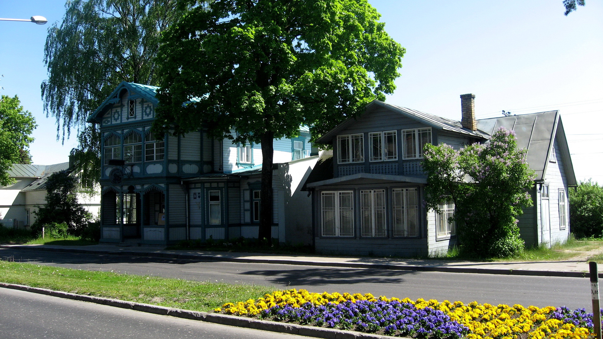 latvia, jurmala, города, здания, дома, домик, деревья, улица