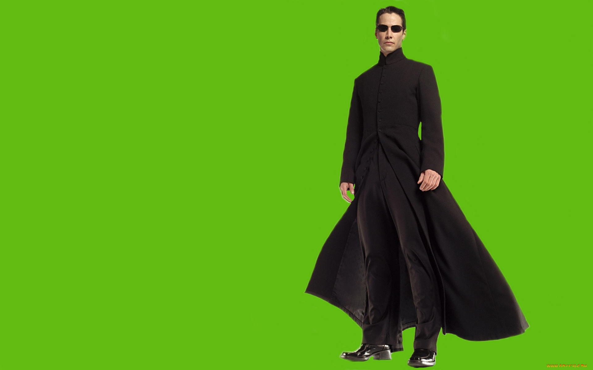киану, ривз, мужчины, keanu, reeves, the, matrix, матрица, нео, плащ, темный, зеленый, фон