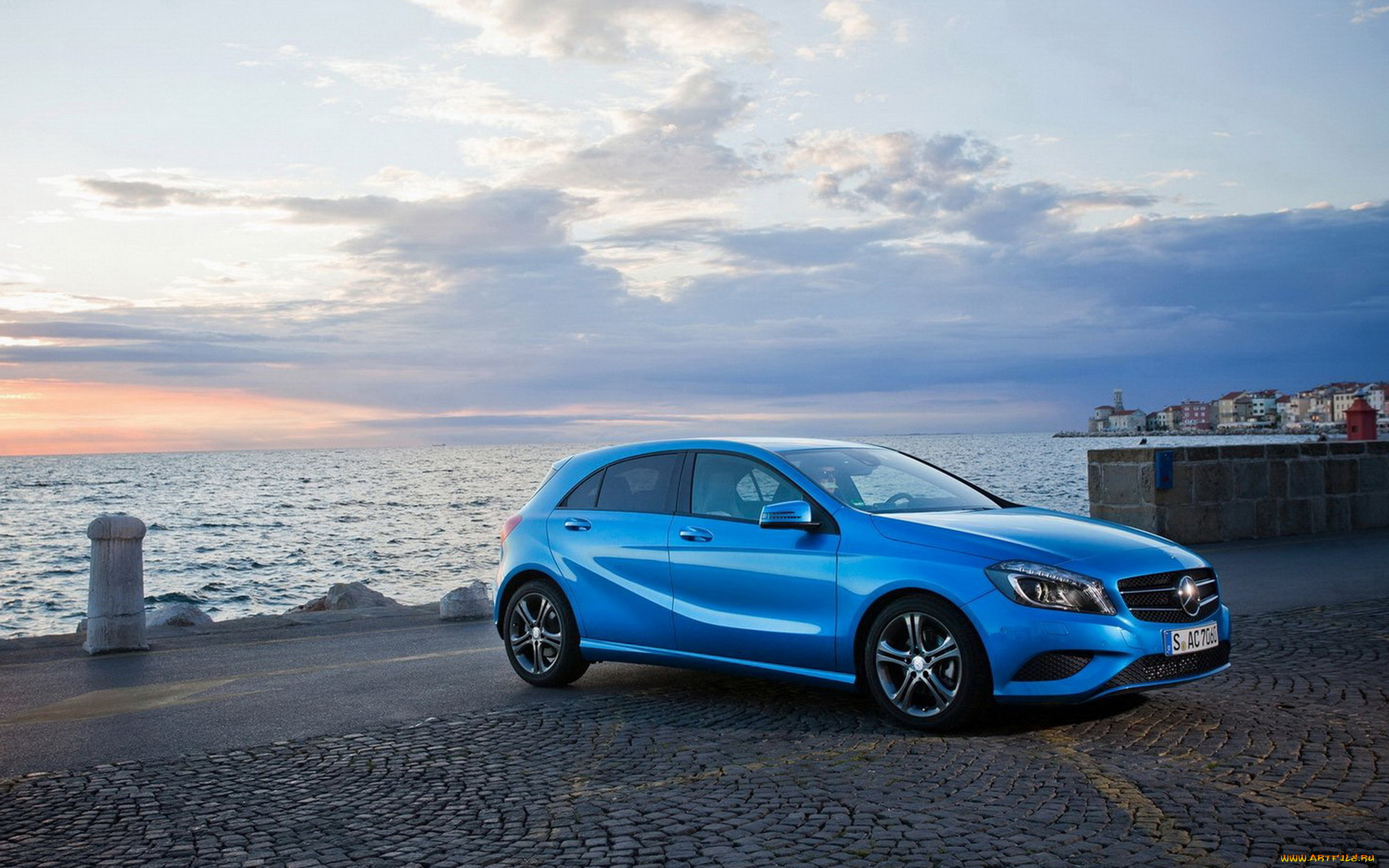 mercedes, benz, class, автомобили, мерседес, бенз, море, набережная