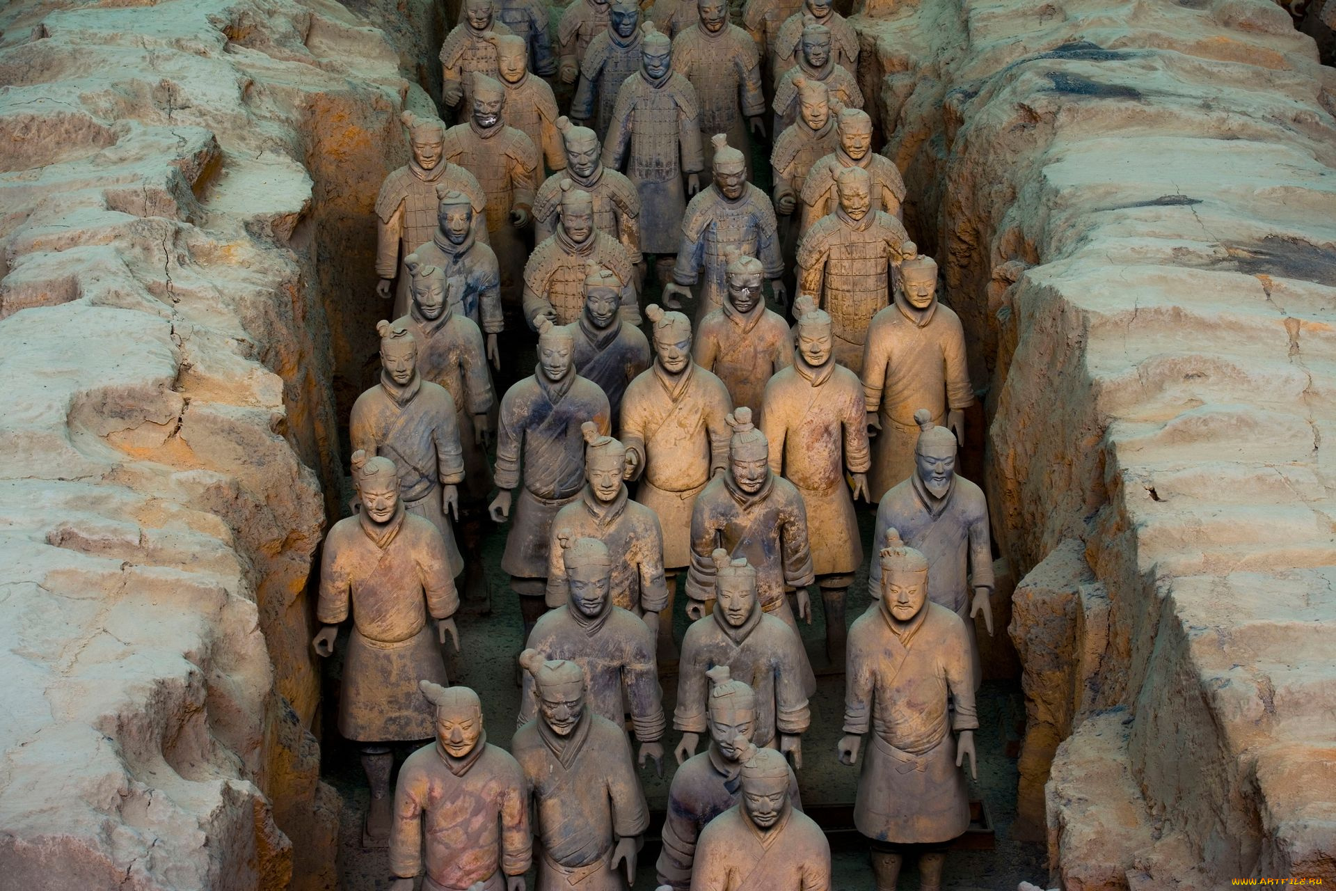 города, исторические, архитектурные, памятники, китайские, воины