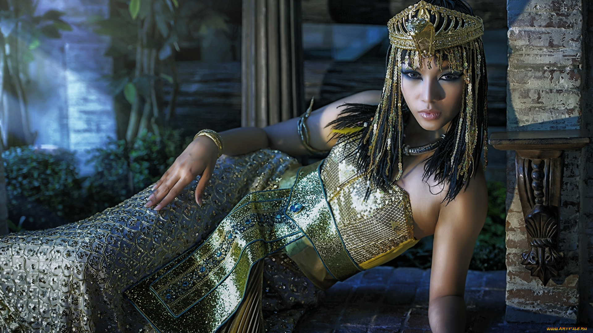 девушки, -unsort, , азиатки, украшения, наряд, азиатка