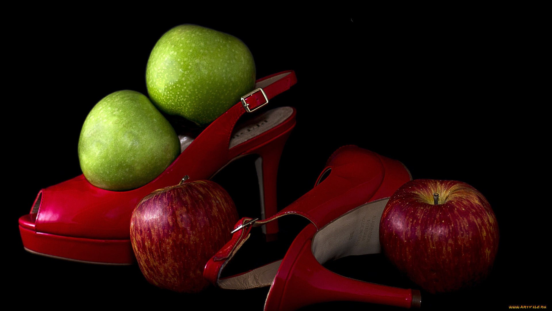 еда, Яблоки, яблоки, туфли