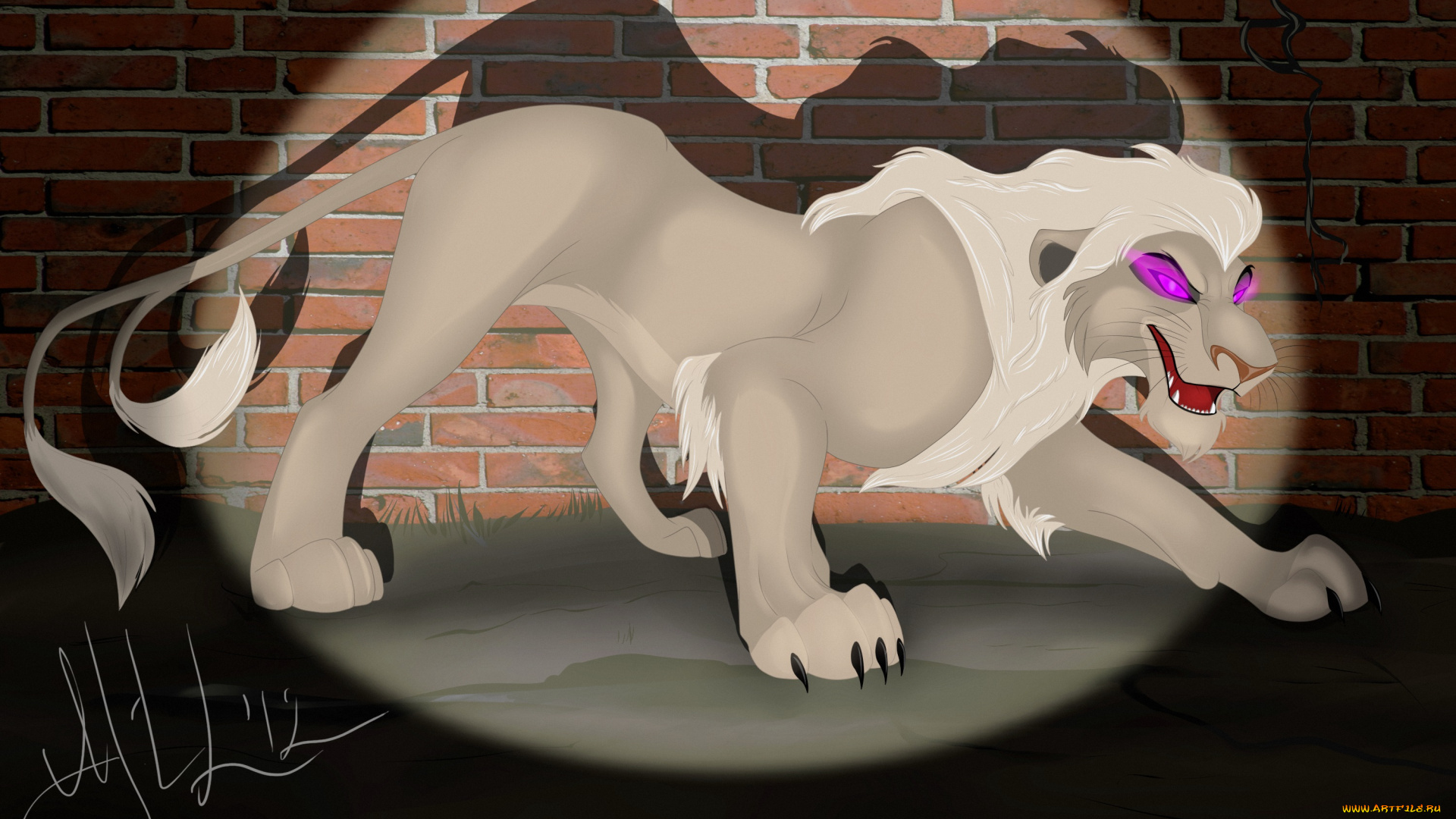 рисованные, животные, , сказочные, , мифические, лев