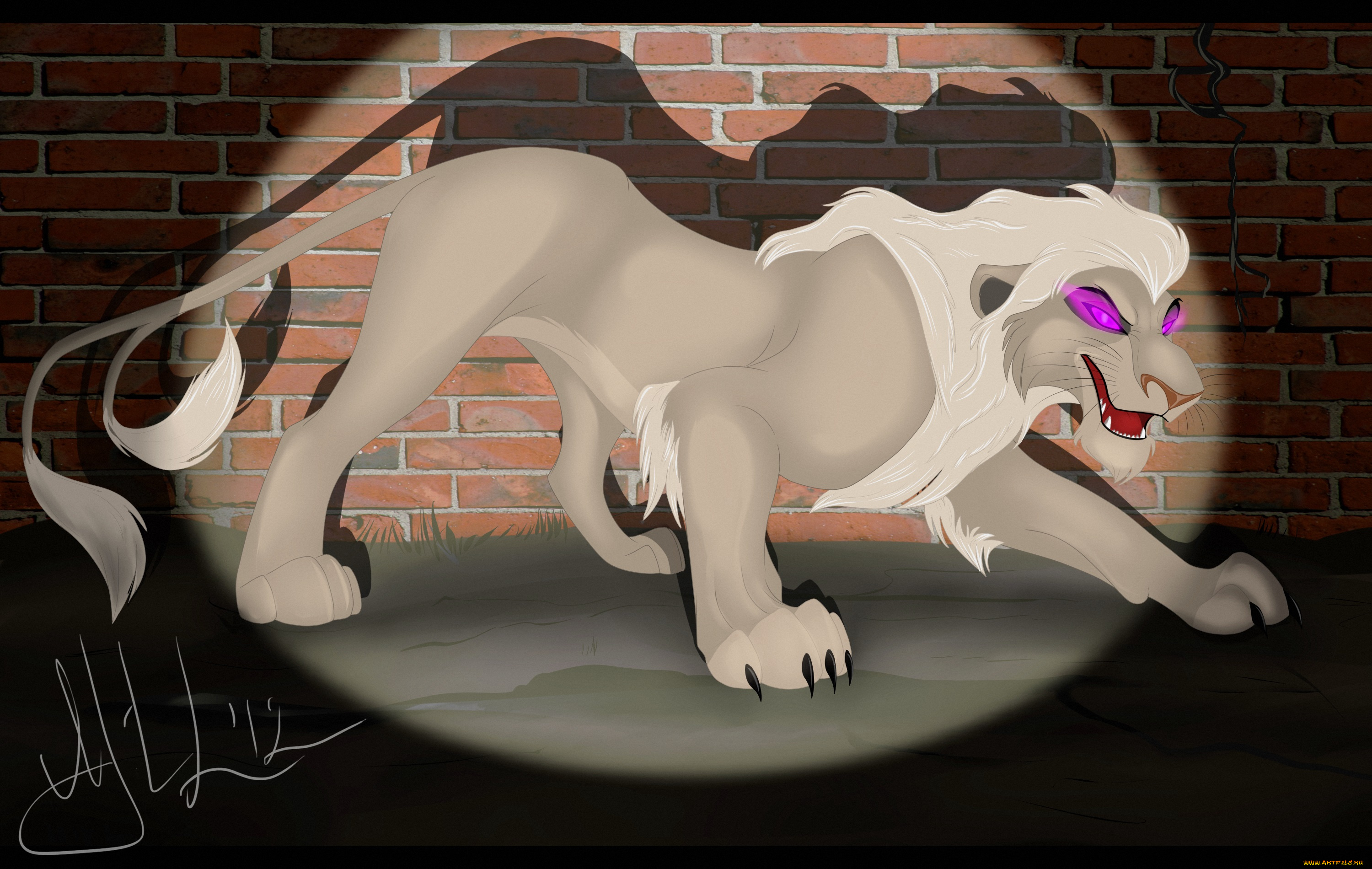 рисованные, животные, , сказочные, , мифические, лев