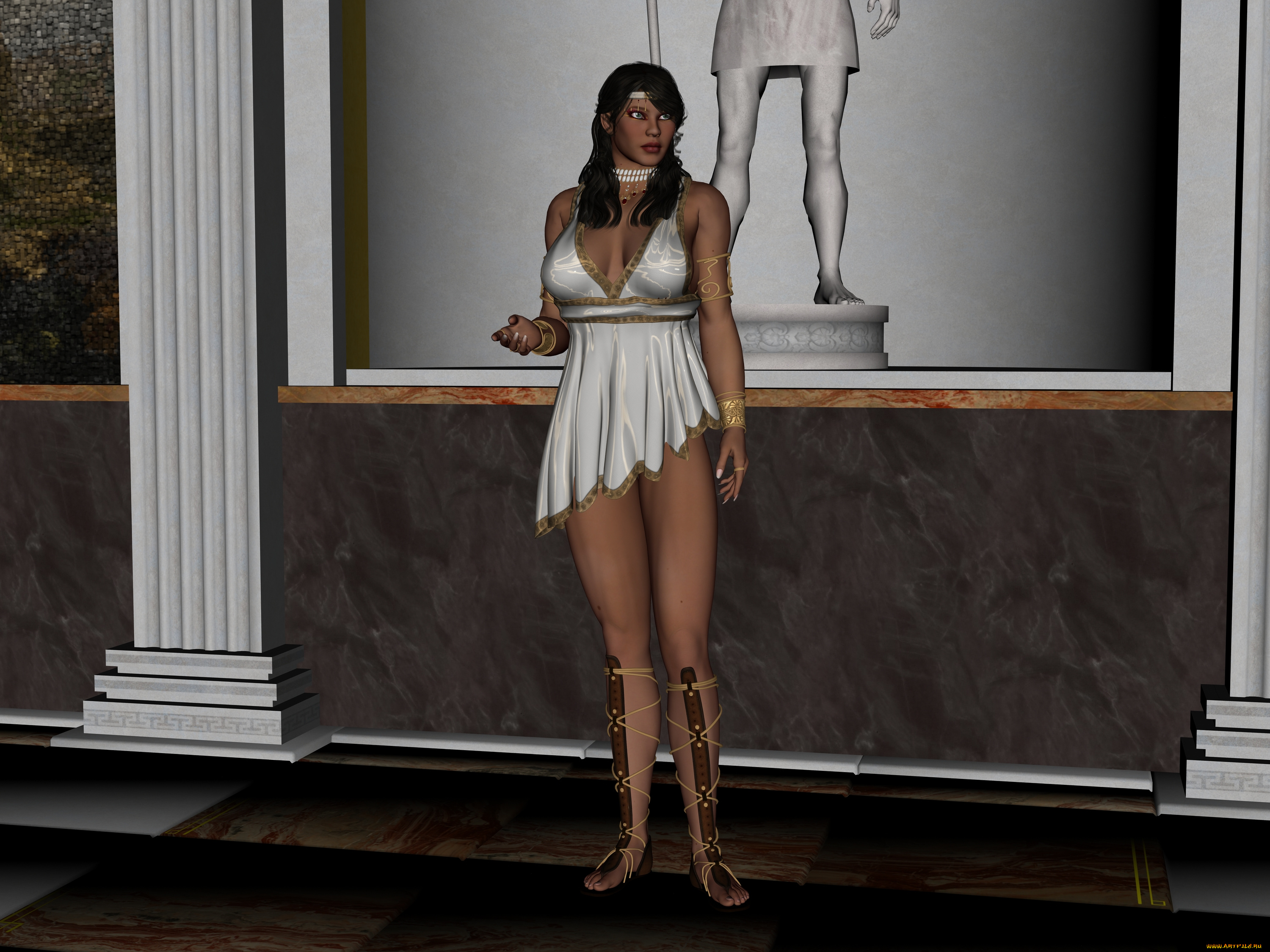 3д, графика, люди, , people, девушка, взгляд