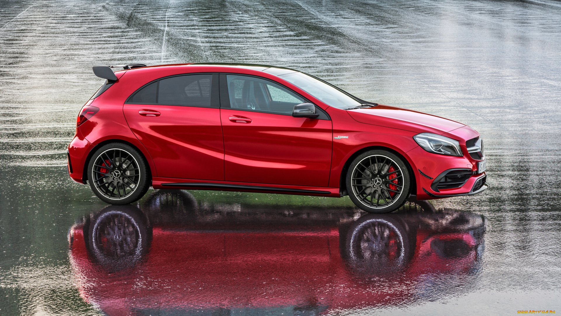 автомобили, mercedes-benz, 2015г, w176, 4matic, a, 45, mercedes-amg, красный
