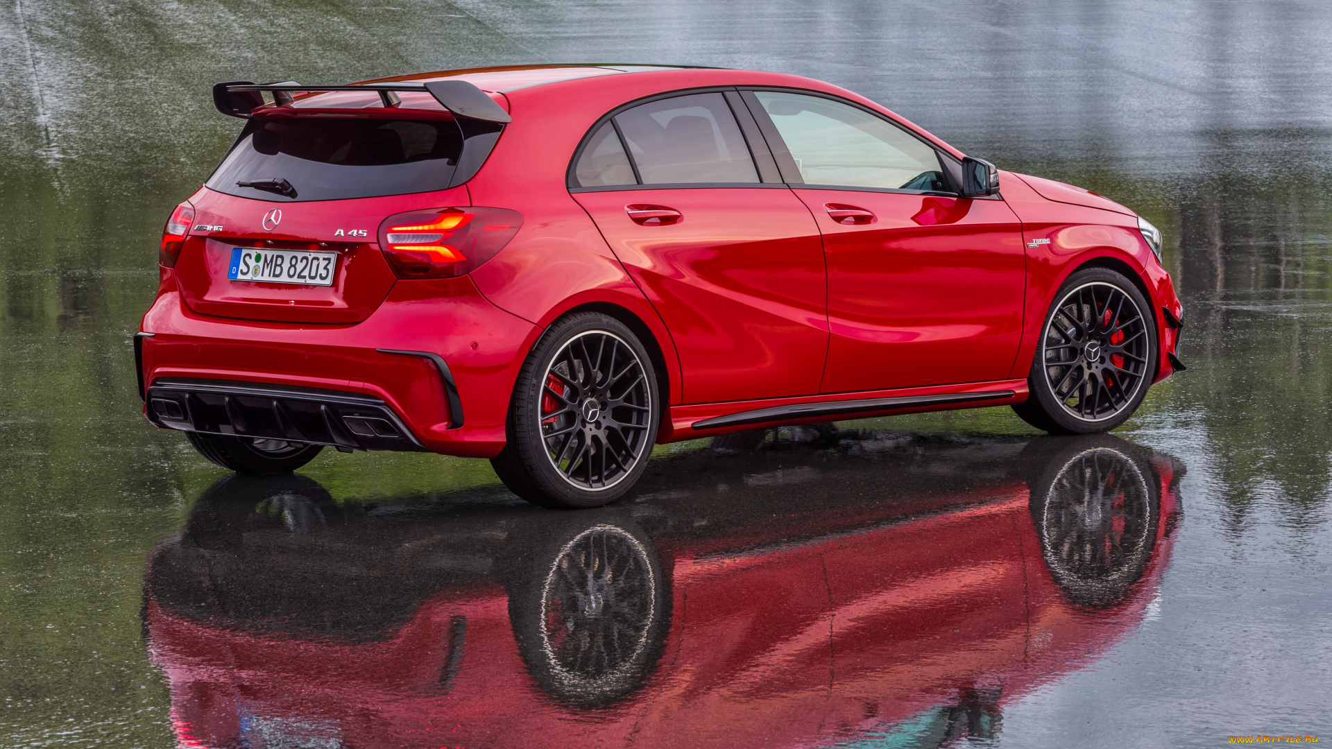 автомобили, mercedes-benz, a, 45, mercedes-amg, красный, 2015г, w176, 4matic