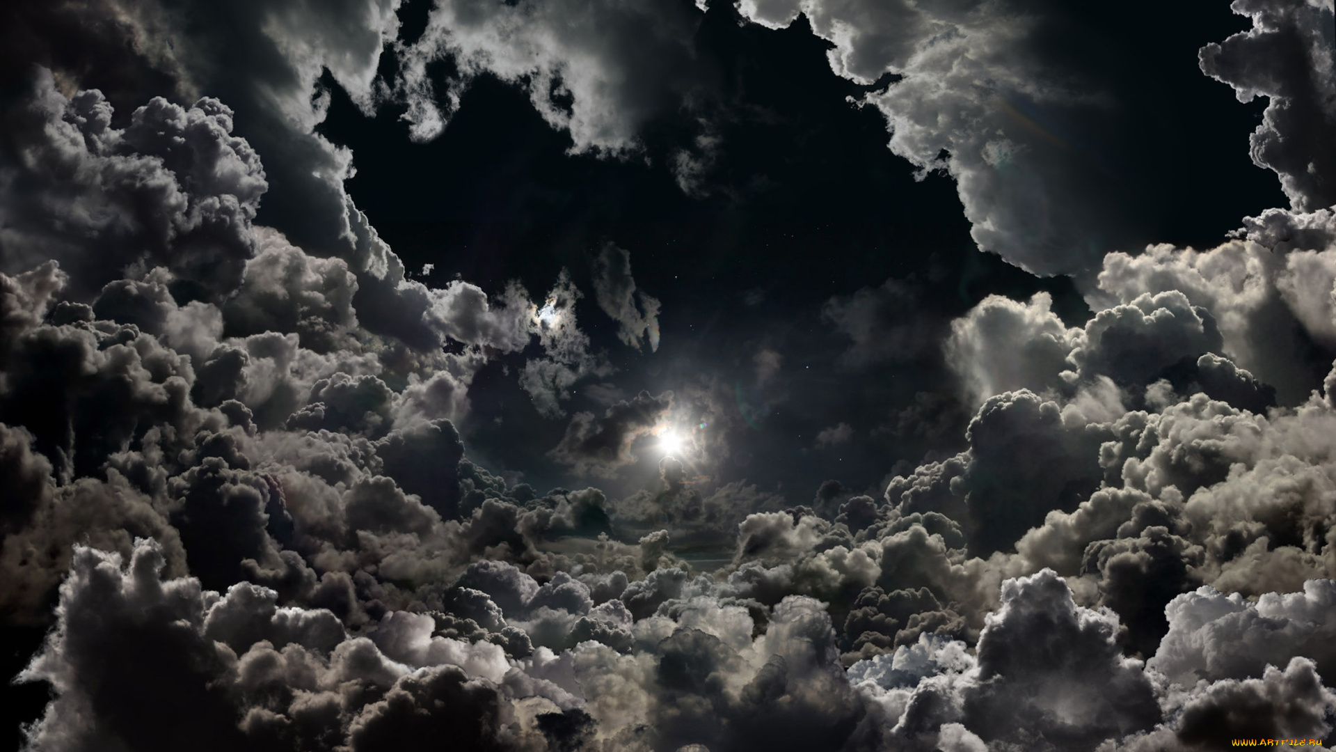природа, облака, небо, звезды