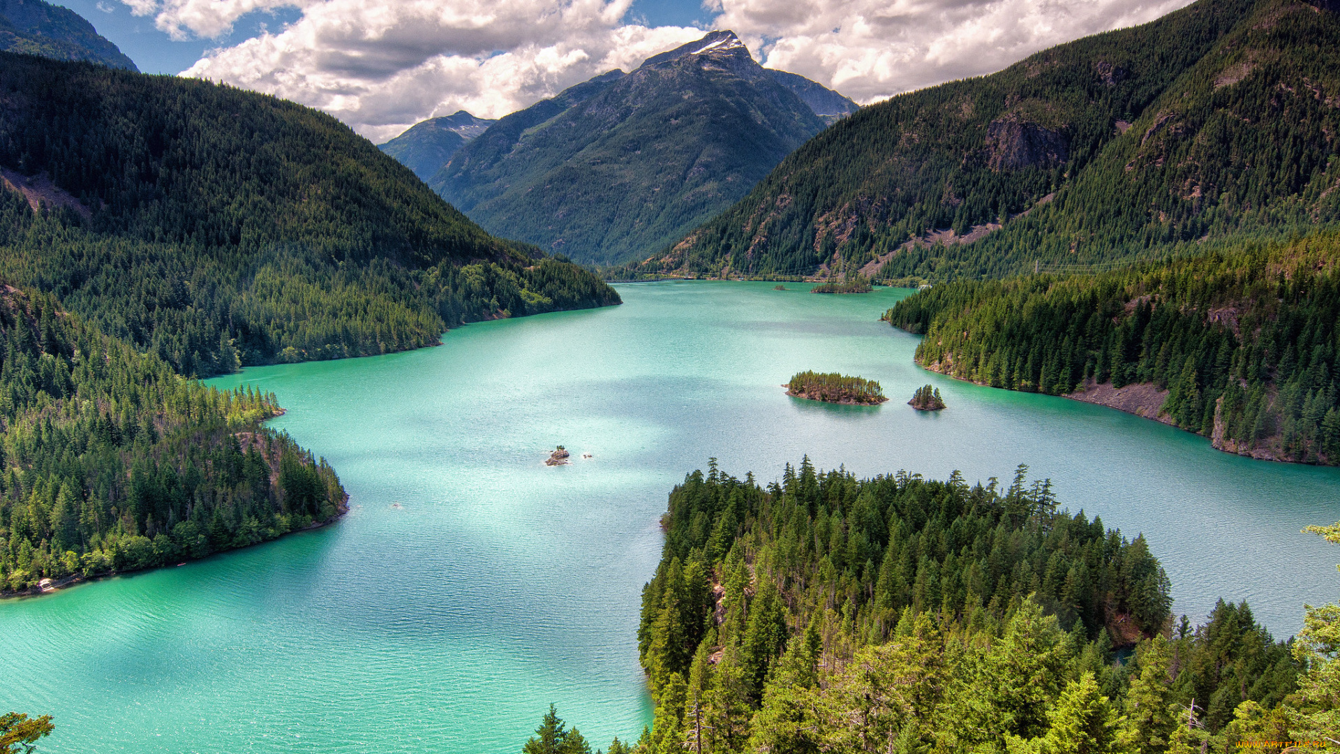 природа, реки, озера, горы, лес, река