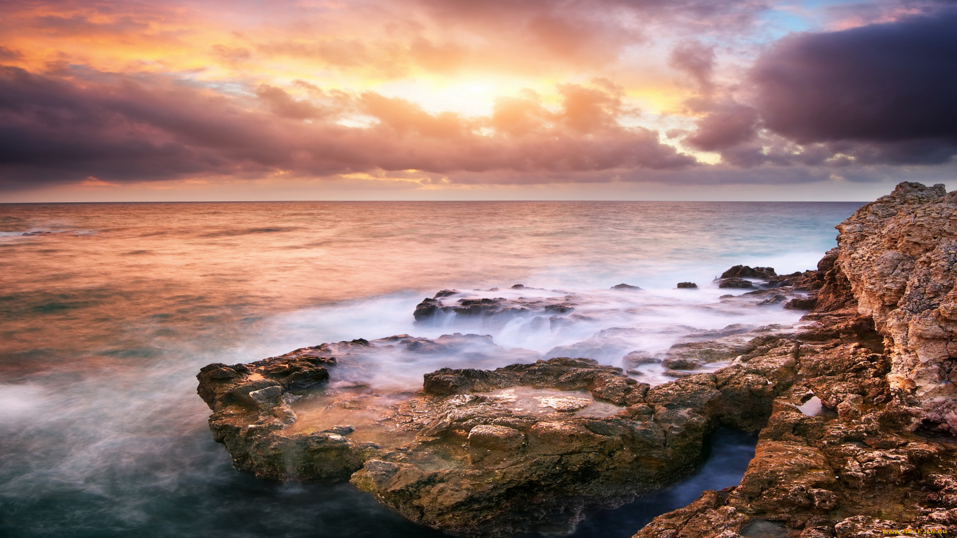 природа, восходы, закаты, камни, небо, море, закат, sea, nature, landscape, sky, sunset
