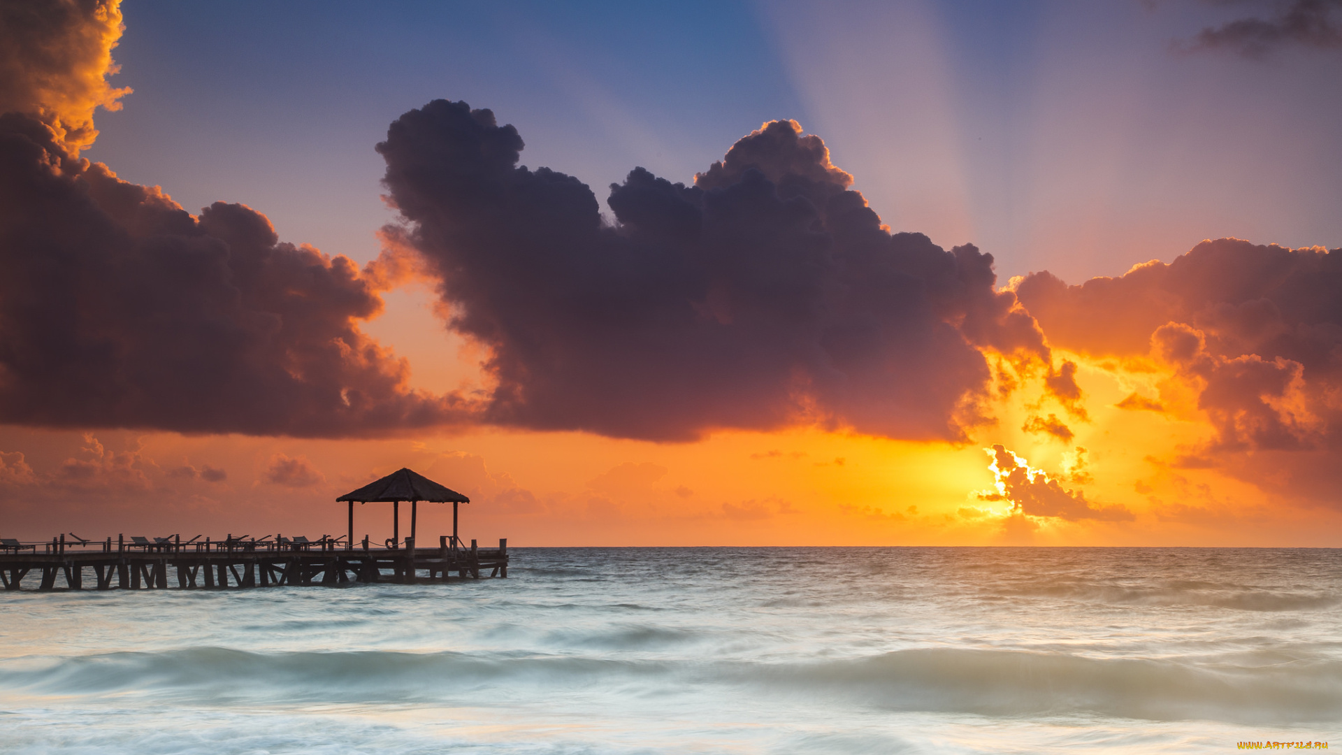 природа, восходы, закаты, лучи, вечер, закат, небо, облака, солнце