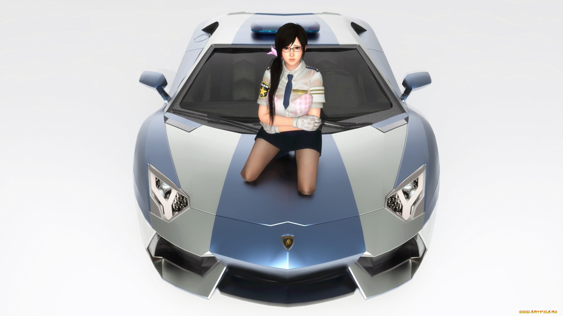 автомобили, 3d, car&girl, взгляд, девушка, автомобиль, фон