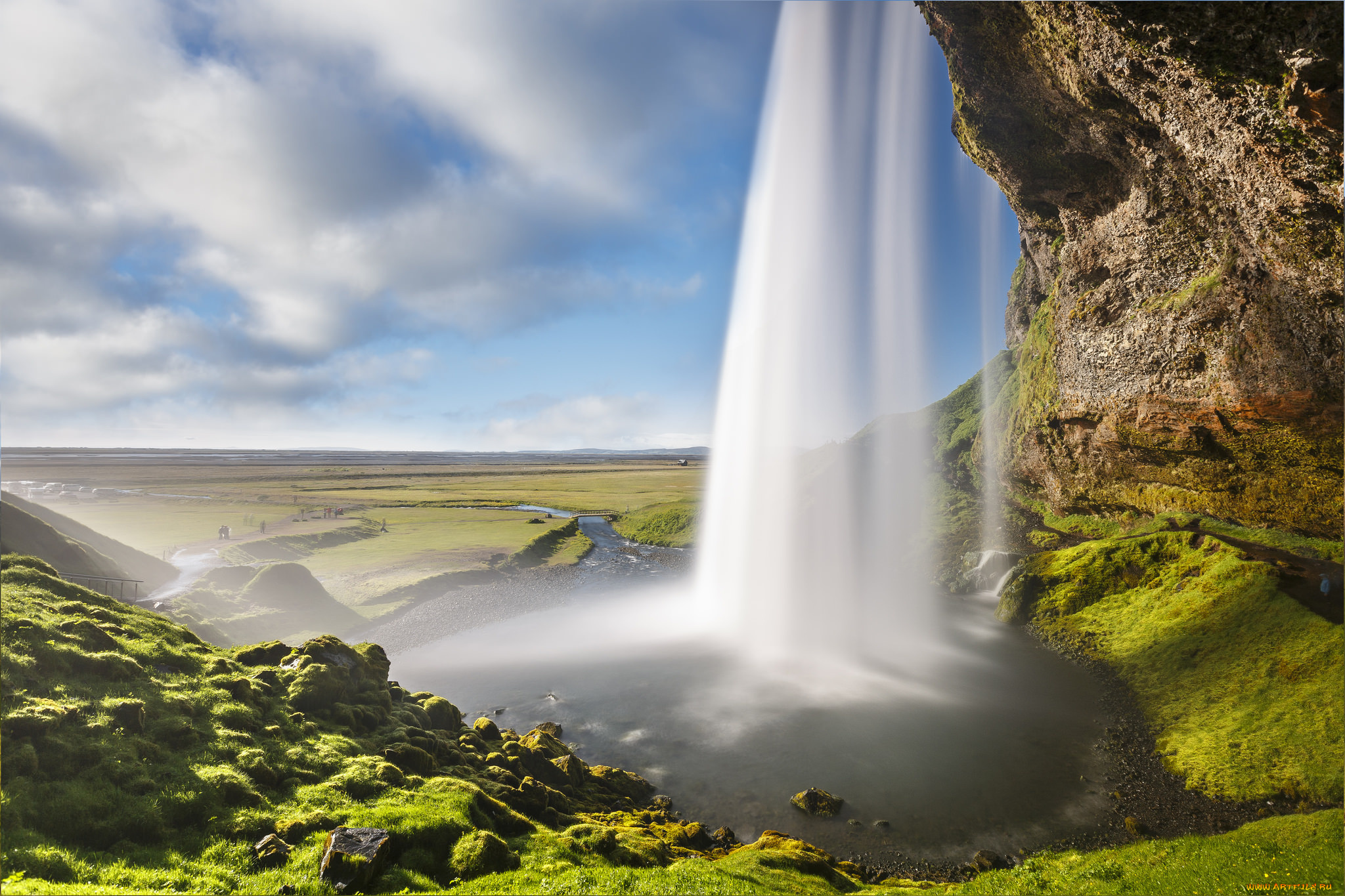 природа, водопады, поток, гора, водопад, пейзаж, долина, река, ручей