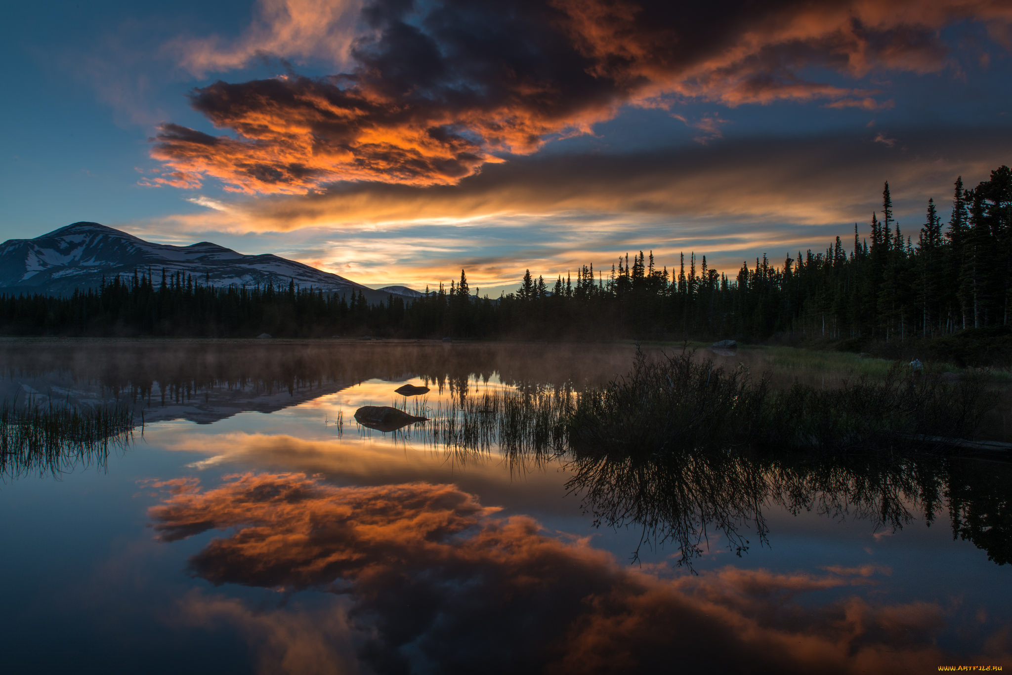 природа, реки, озера, закат, озеро, пейзаж