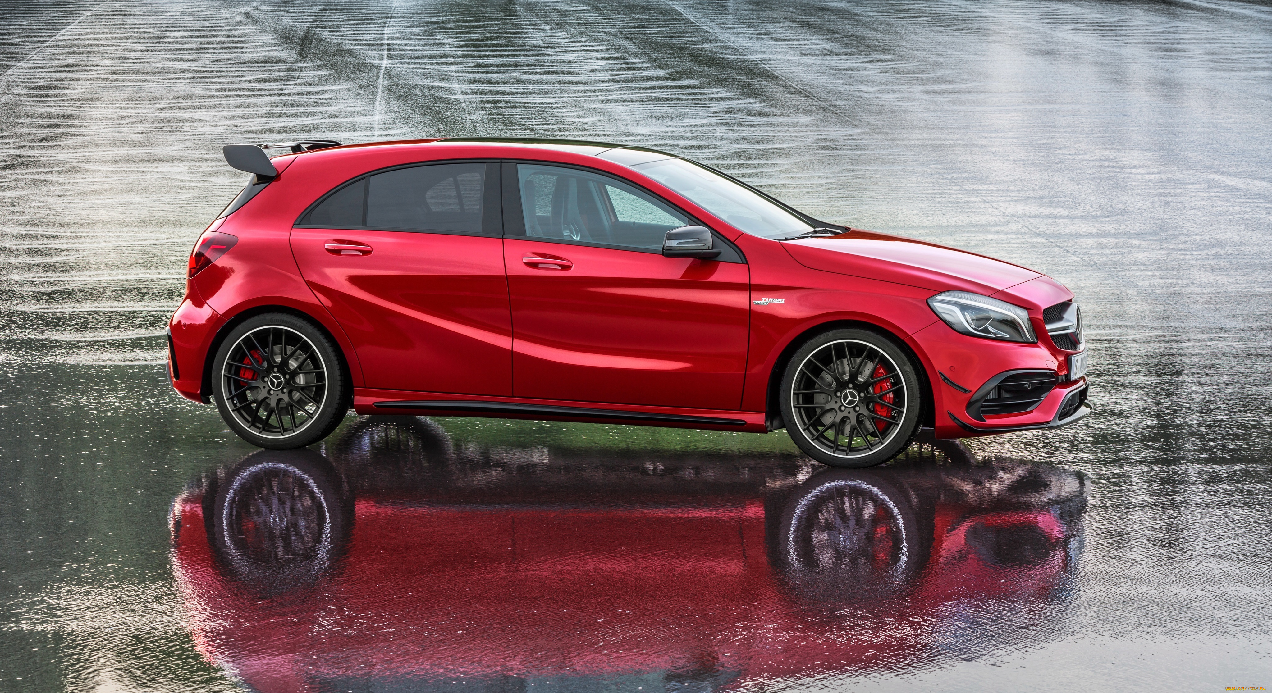 автомобили, mercedes-benz, 2015г, w176, 4matic, a, 45, mercedes-amg, красный