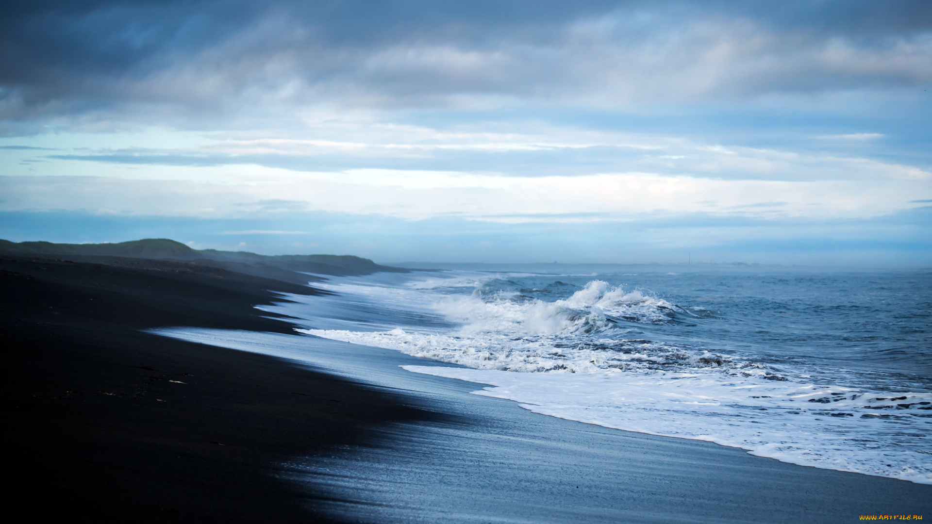 природа, побережье, волны, море, берег