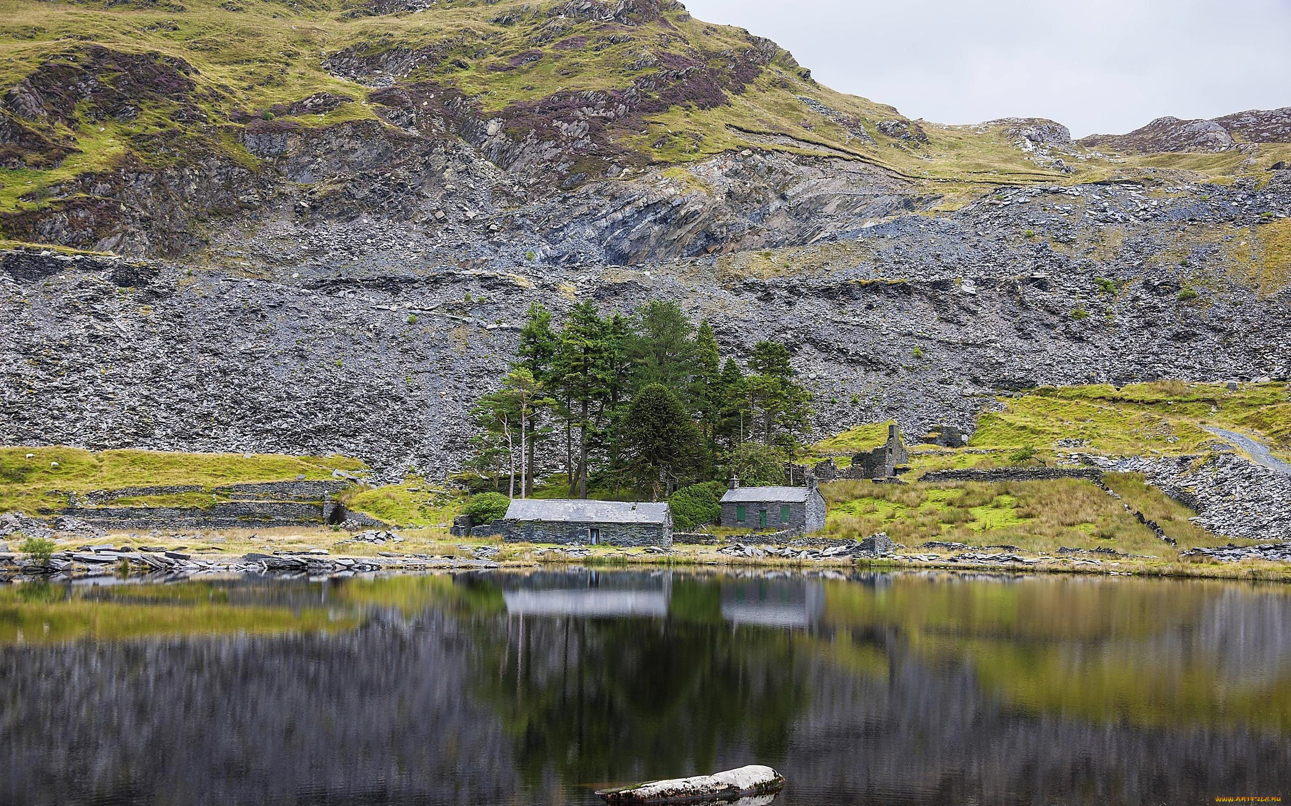 природа, реки, озера, постройки, вода, камни, гора