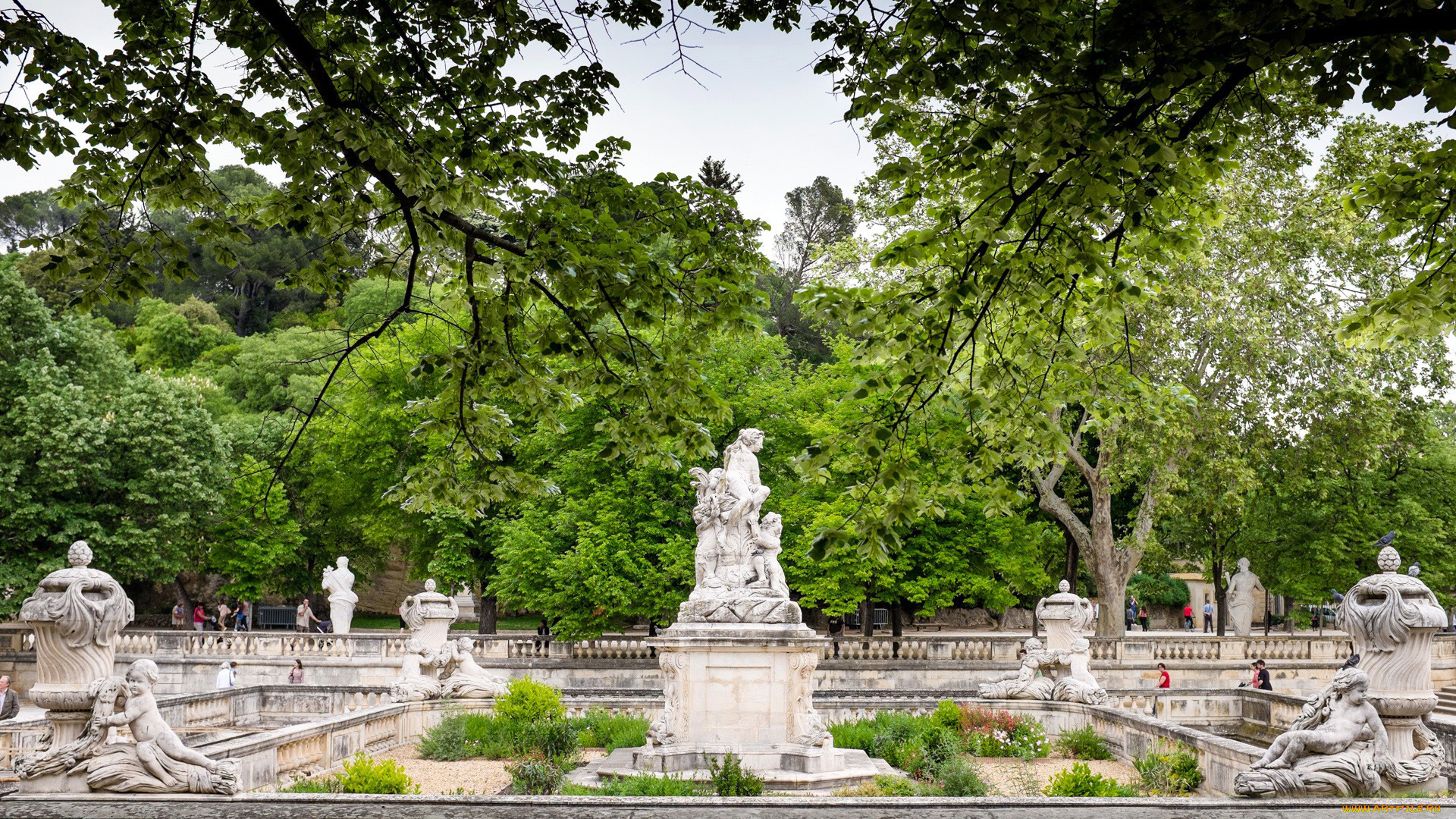 разное, садовые, и, парковые, скульптуры, деревья, скульптуры, парк