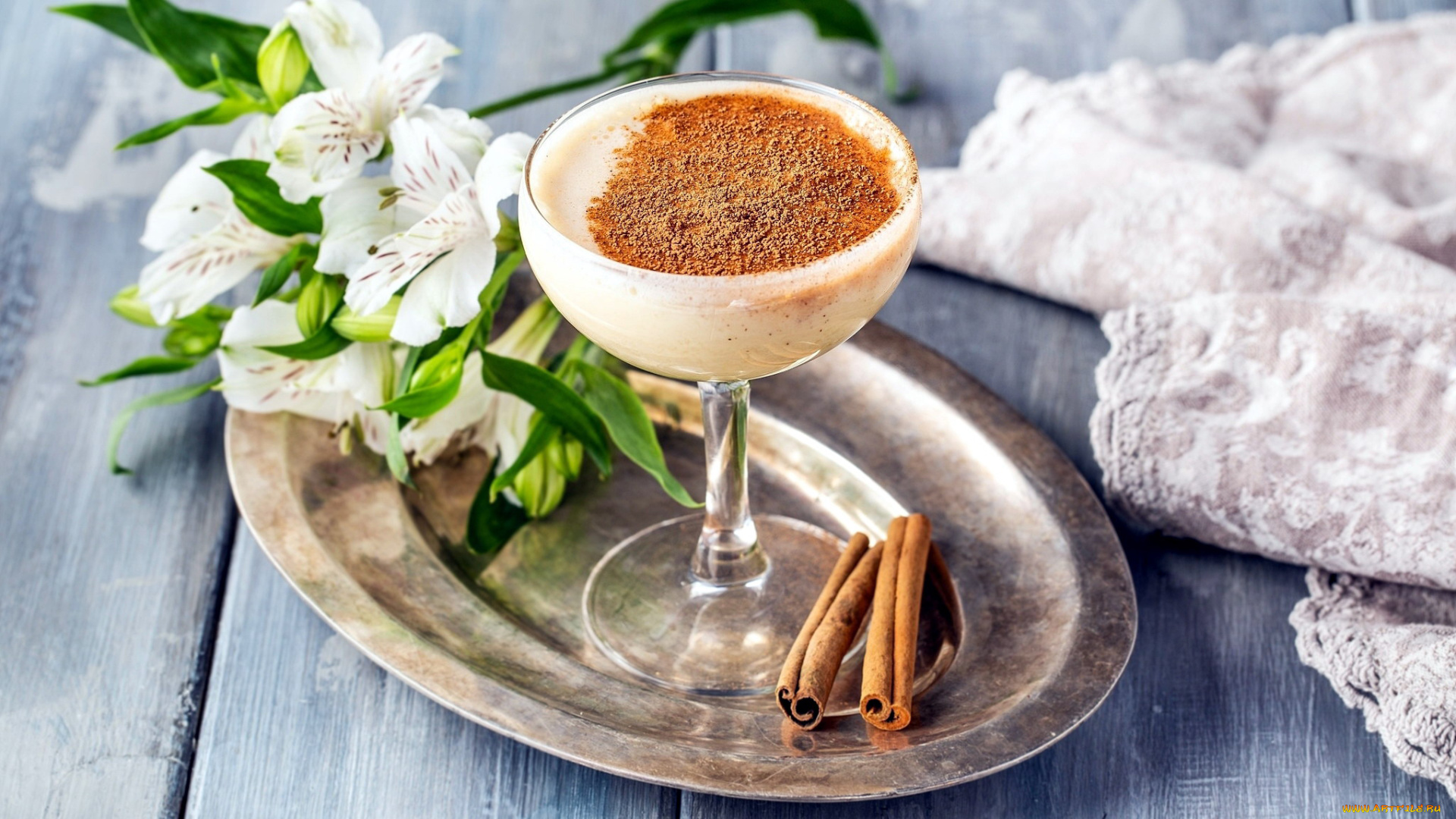 еда, мороженое, , десерты, корица, альстромерия, десерт