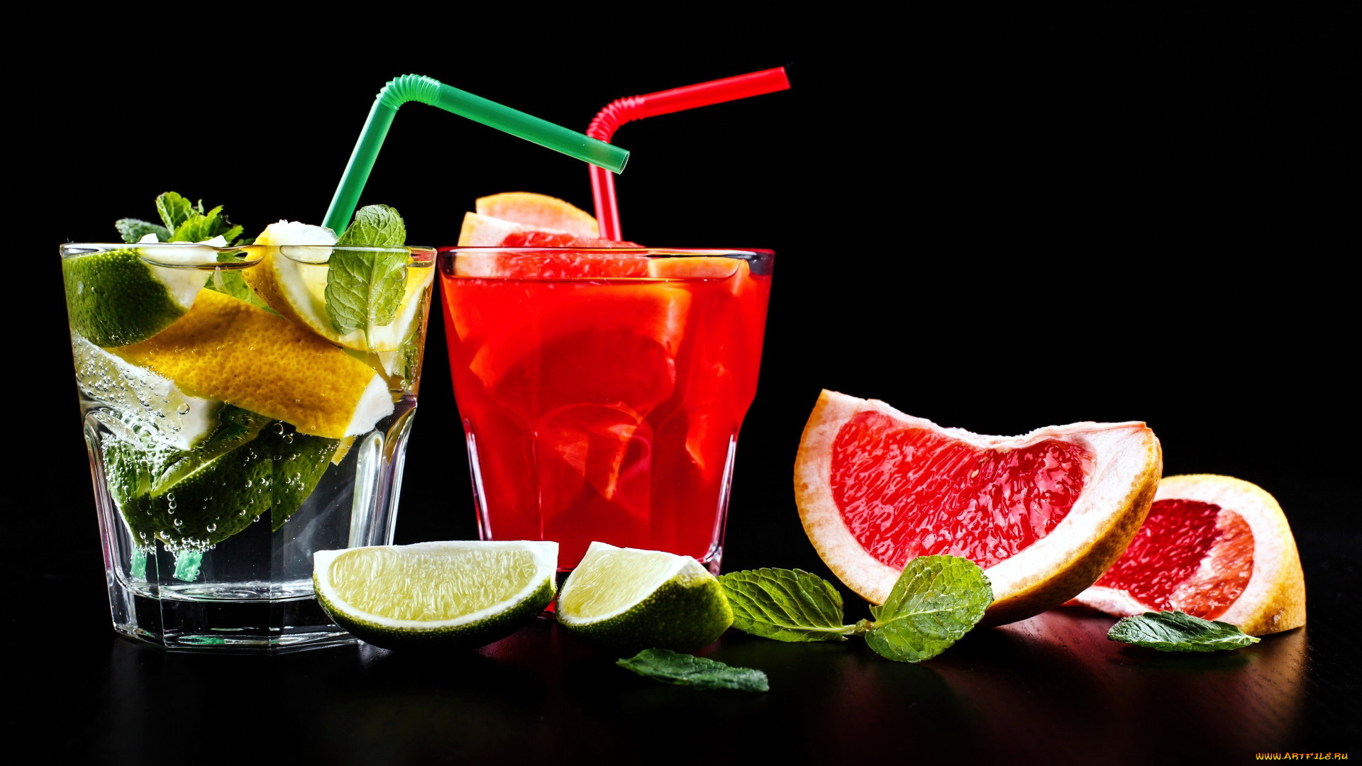 еда, напитки, , коктейль, лайм, коктейль, мята, грейпфрут