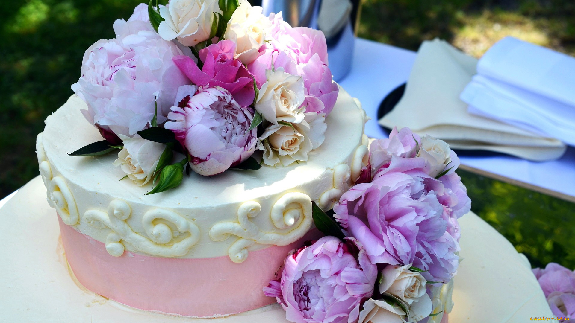 еда, торты, торт, свадебный