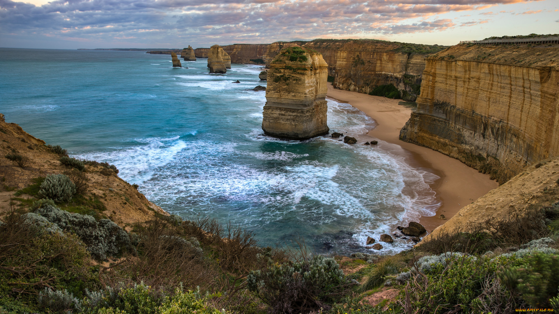 природа, побережье, простор