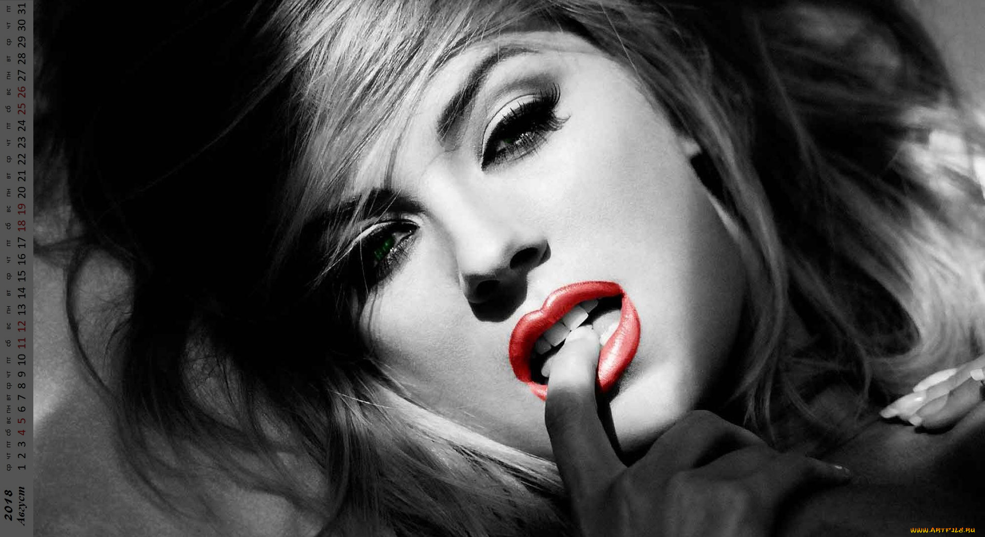 календари, девушки, взгляд, макияж, лицо