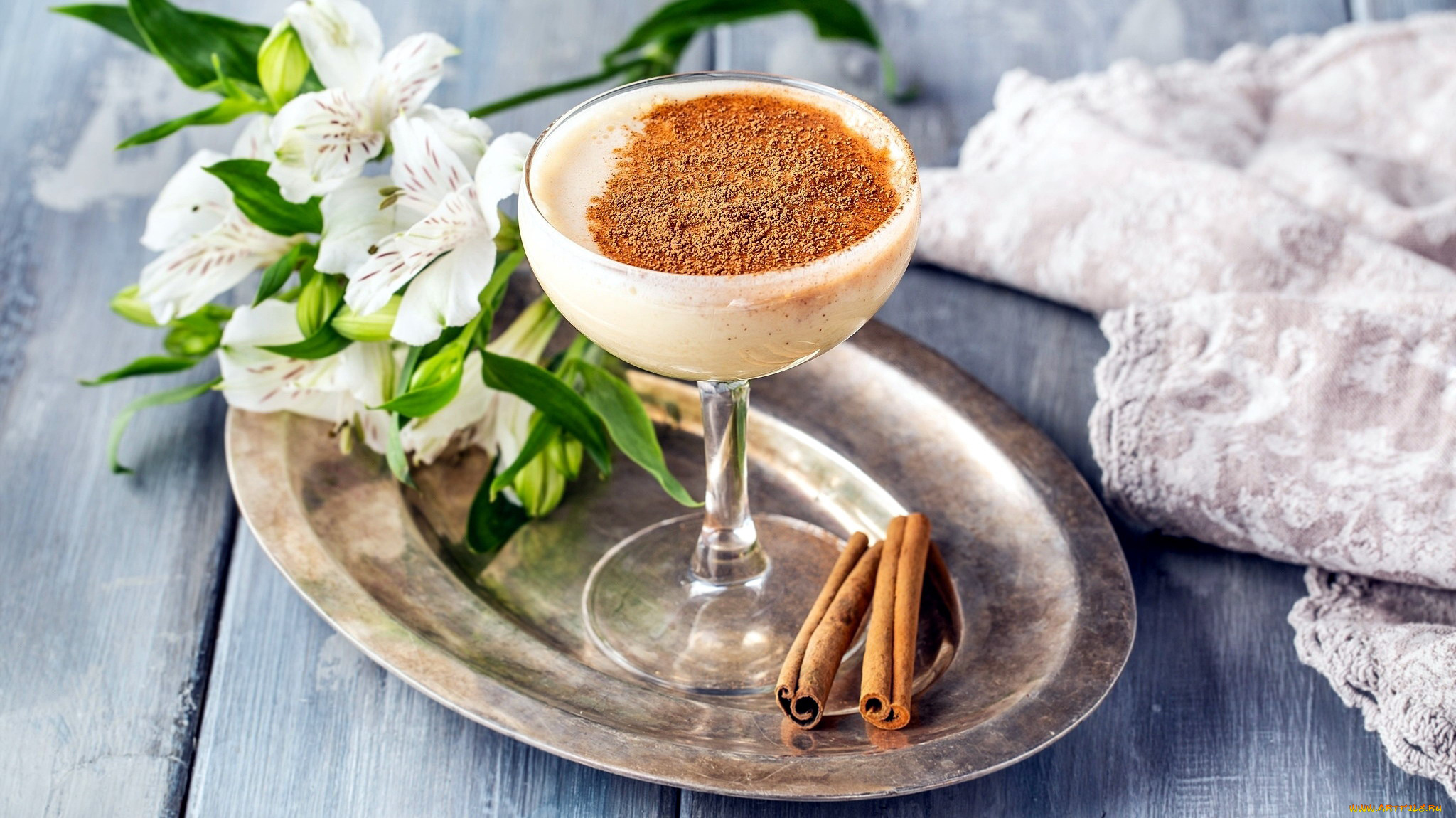 еда, мороженое, , десерты, корица, альстромерия, десерт